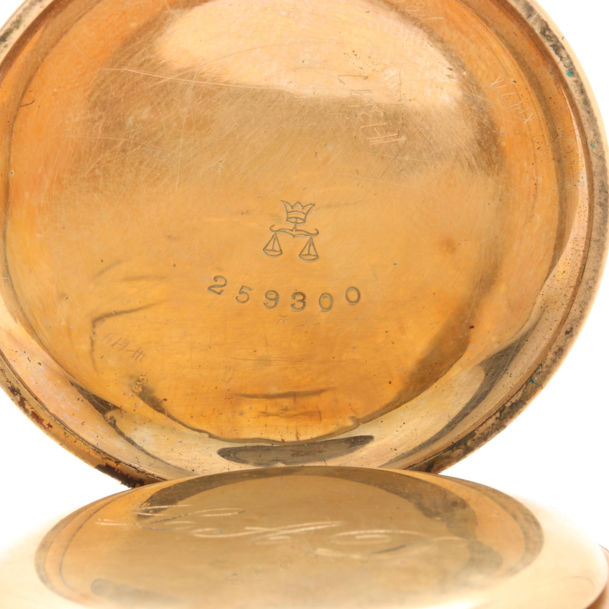 Antique Elgin Gold Filled Hunting Case Pocket Watch