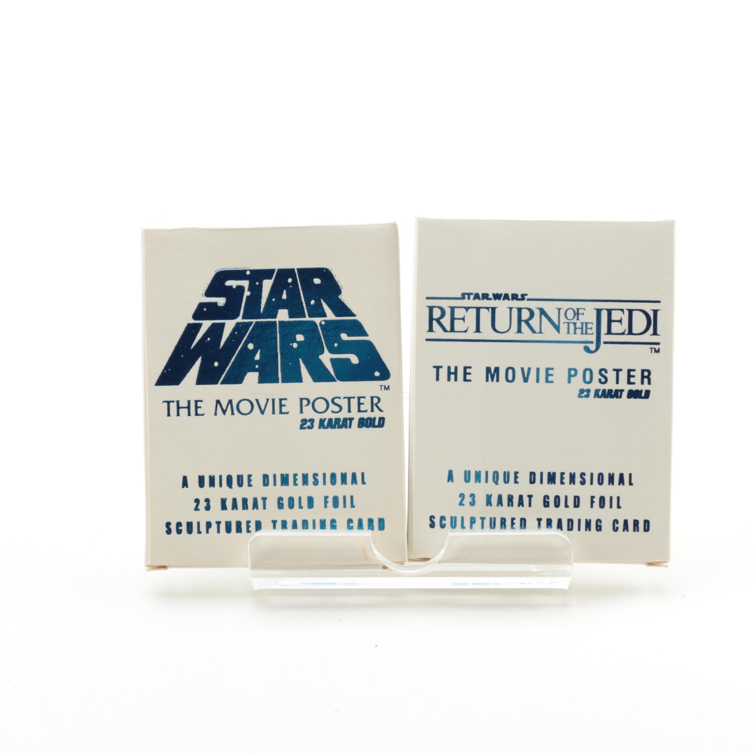Limited Edition Star Wars 23 Karat Gold Foil Movie Poster Cards