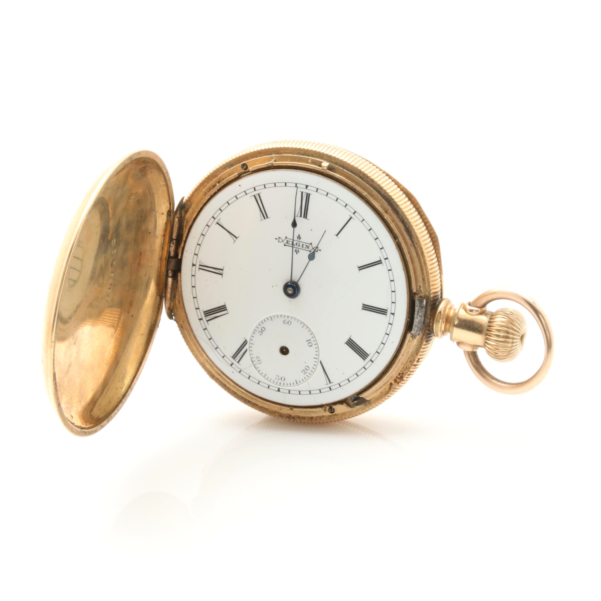 Antique Elgin Gold Filled Hunting Case Pocket Watch