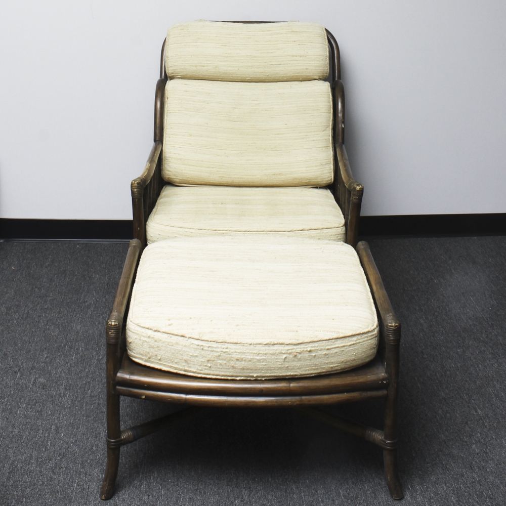 Ficks Reed Wooden Bentwood Chair and Ottoman