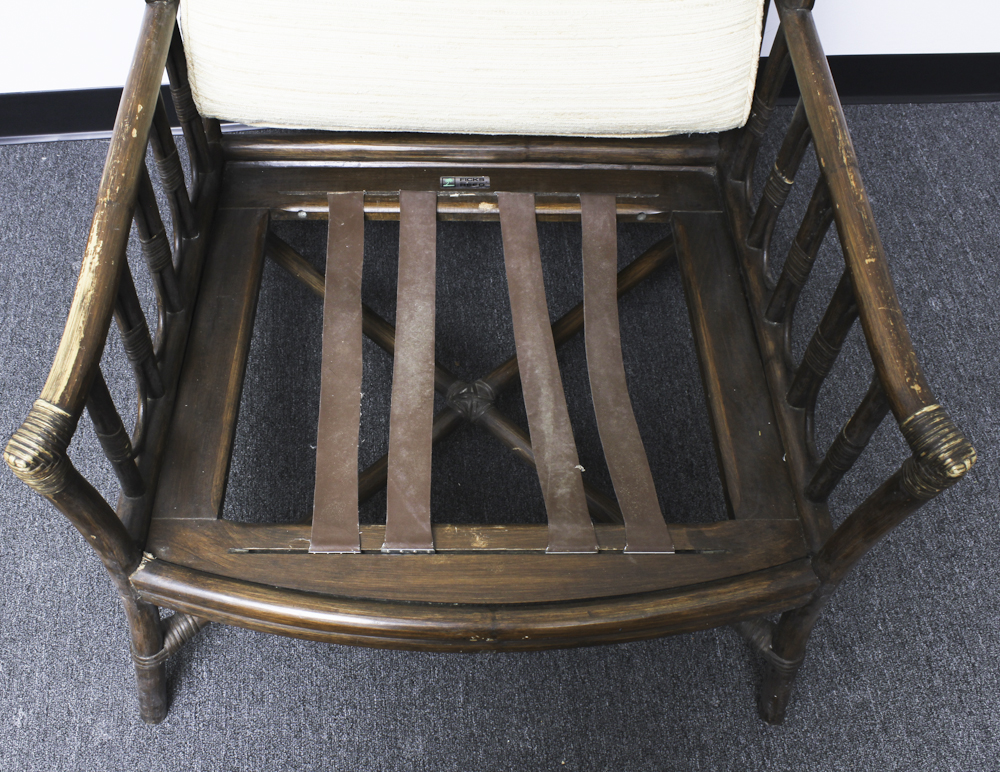 Ficks Reed Wooden Bentwood Chair and Ottoman