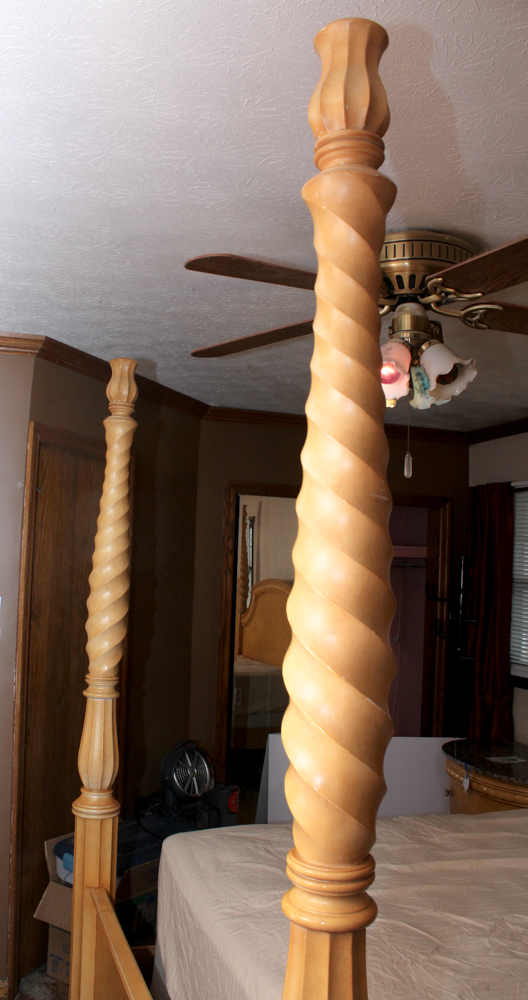 Queen Four Poster Wooden Bed Frame