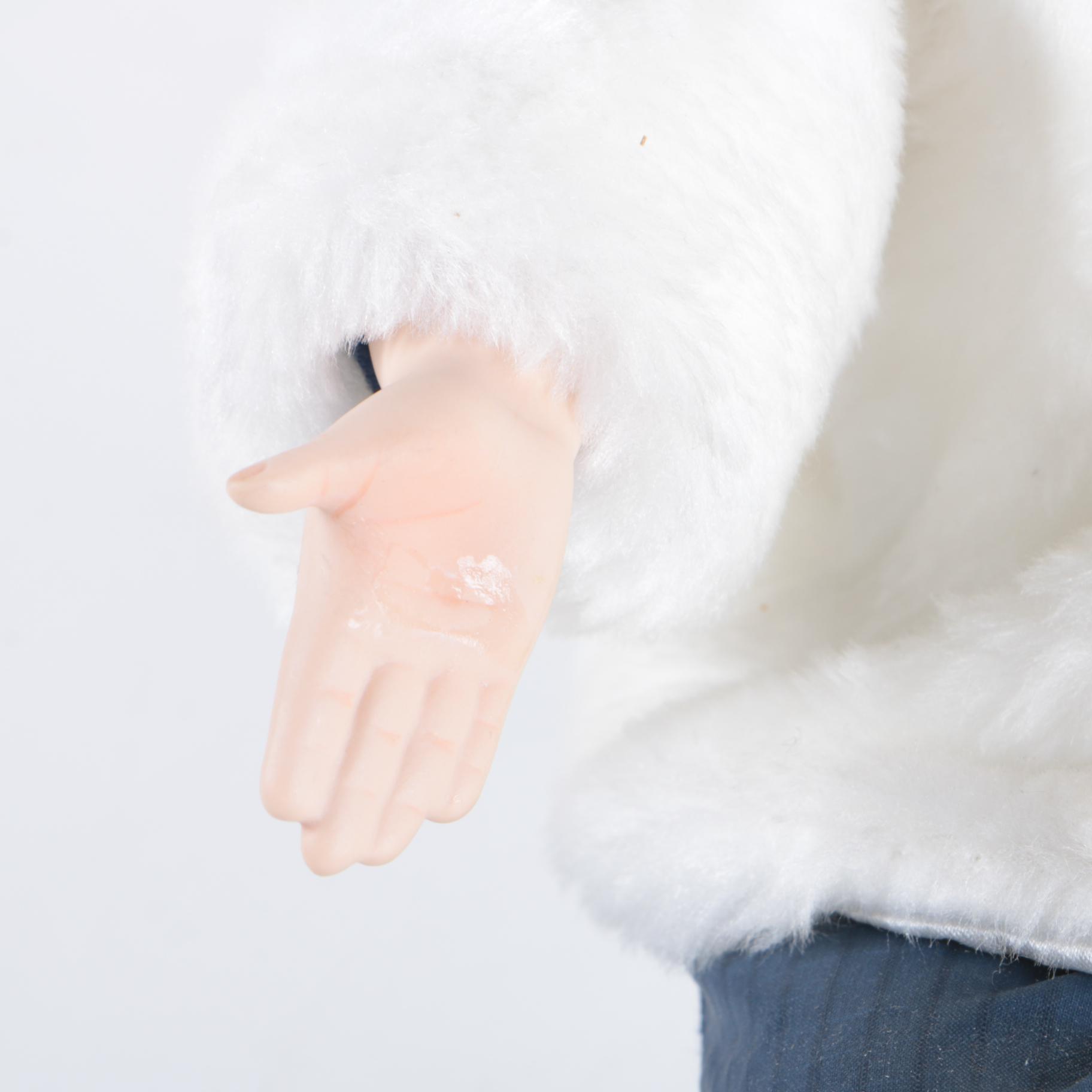 1995 Danbury Mint "Winter Wonder" Porcelain Doll and Plush Polar Bear