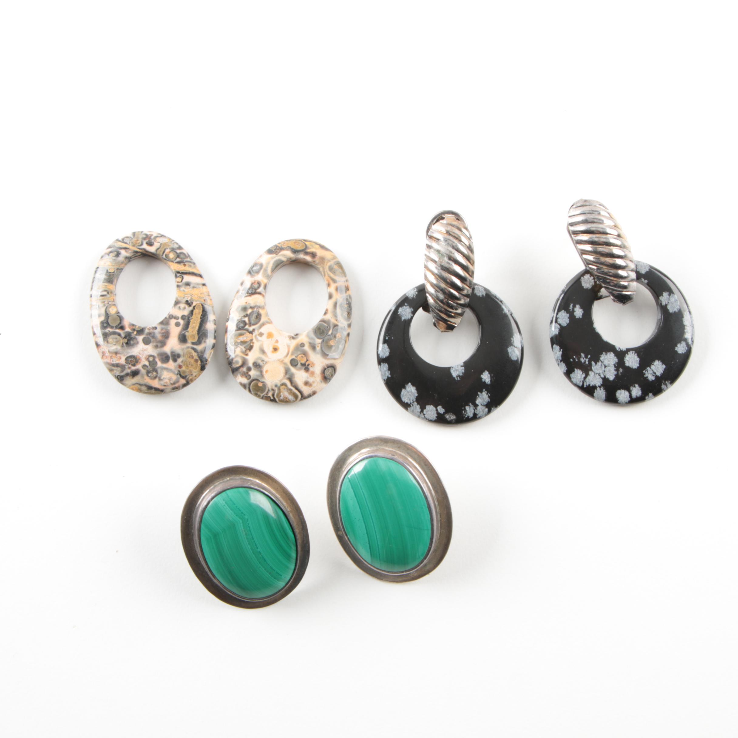 Assorted Sterling Silver Gemstone Costume Jewelry