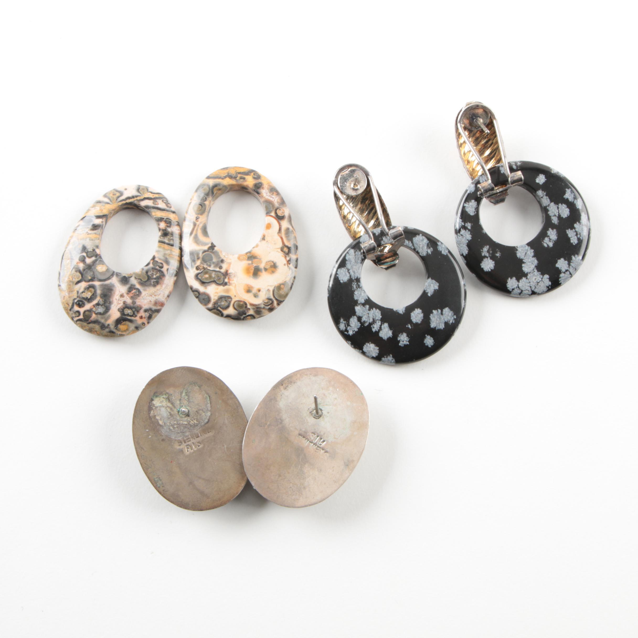 Assorted Sterling Silver Gemstone Costume Jewelry