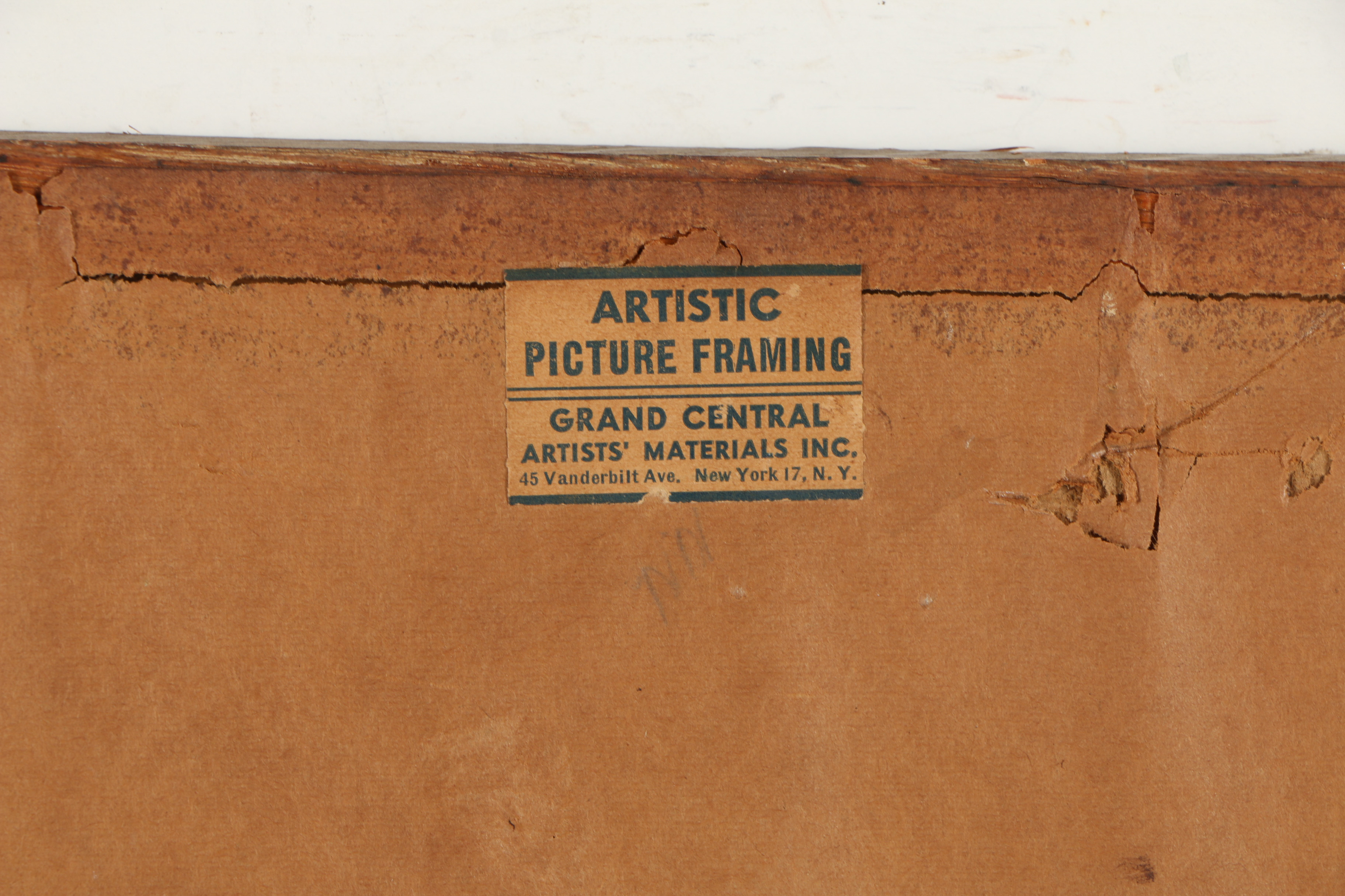 Alphonse Normandia 1950 Mixed Media Illustration and 1890s Delta Psi Certificate