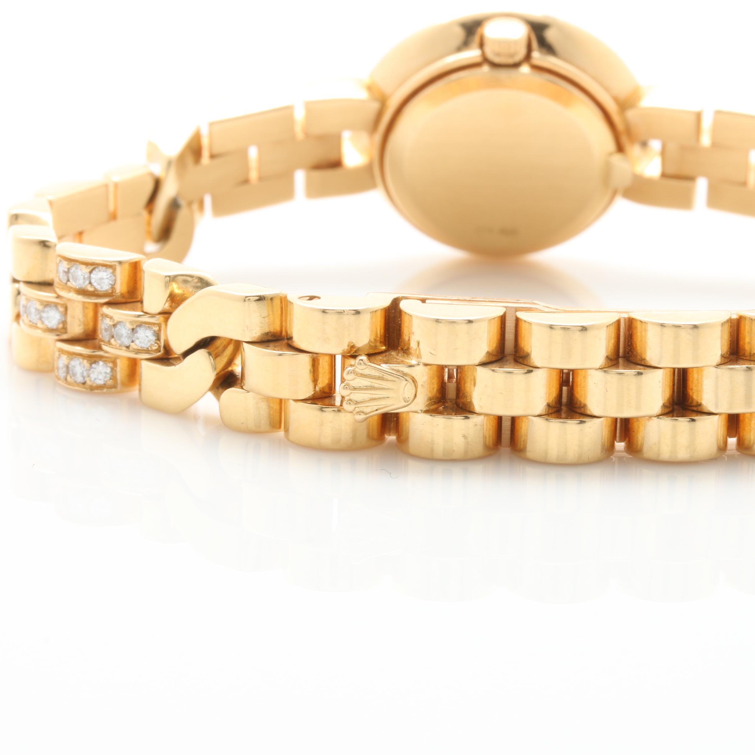 Rolex "Geneve Cellini" 18K Yellow Gold 2.05 CTW Diamond Watch