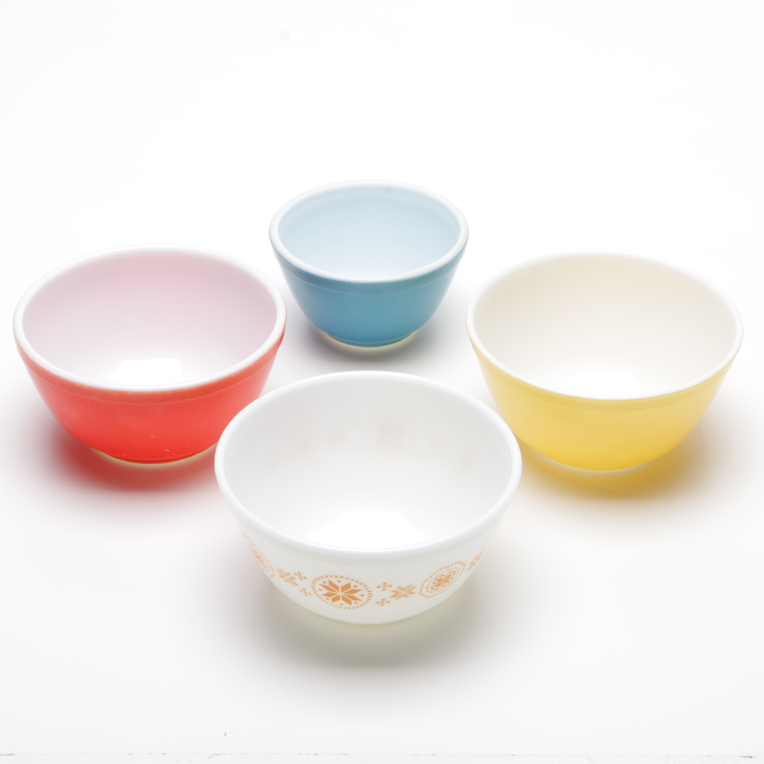 Vintage Pyrex "Primary Colors" and "Town and Country" Mixing Bowls