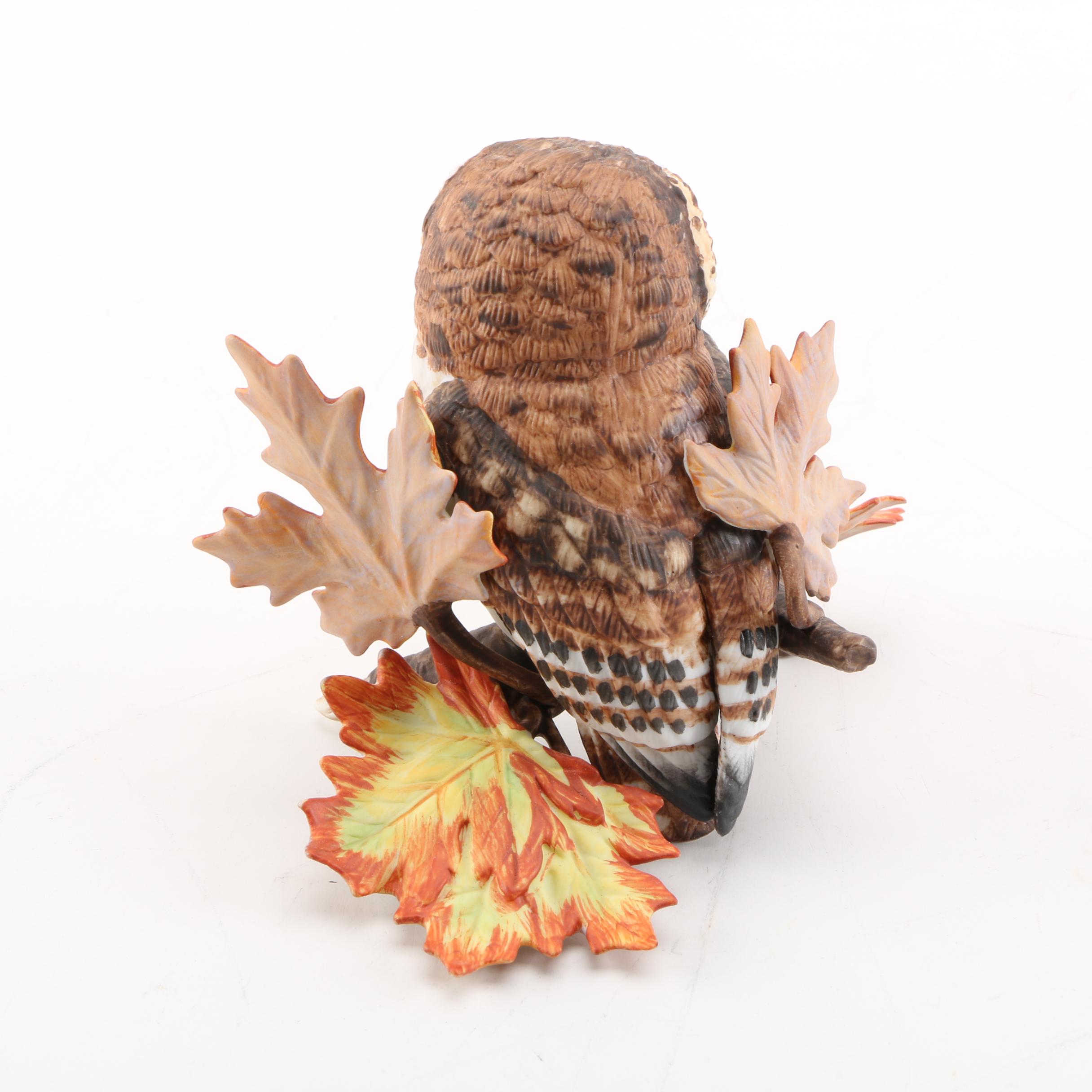 Lenox "Saw Whet Owl" and "Golden Sentinel" Porcelain Figurines