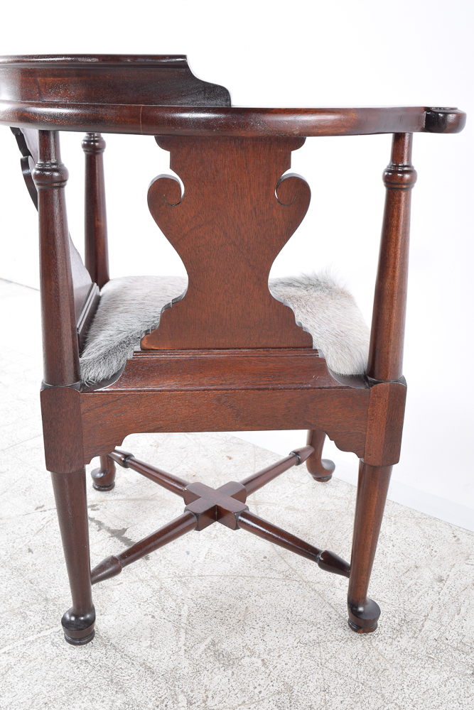 Vintage Chippendale Style Mahogany Corner Chair by Drexel