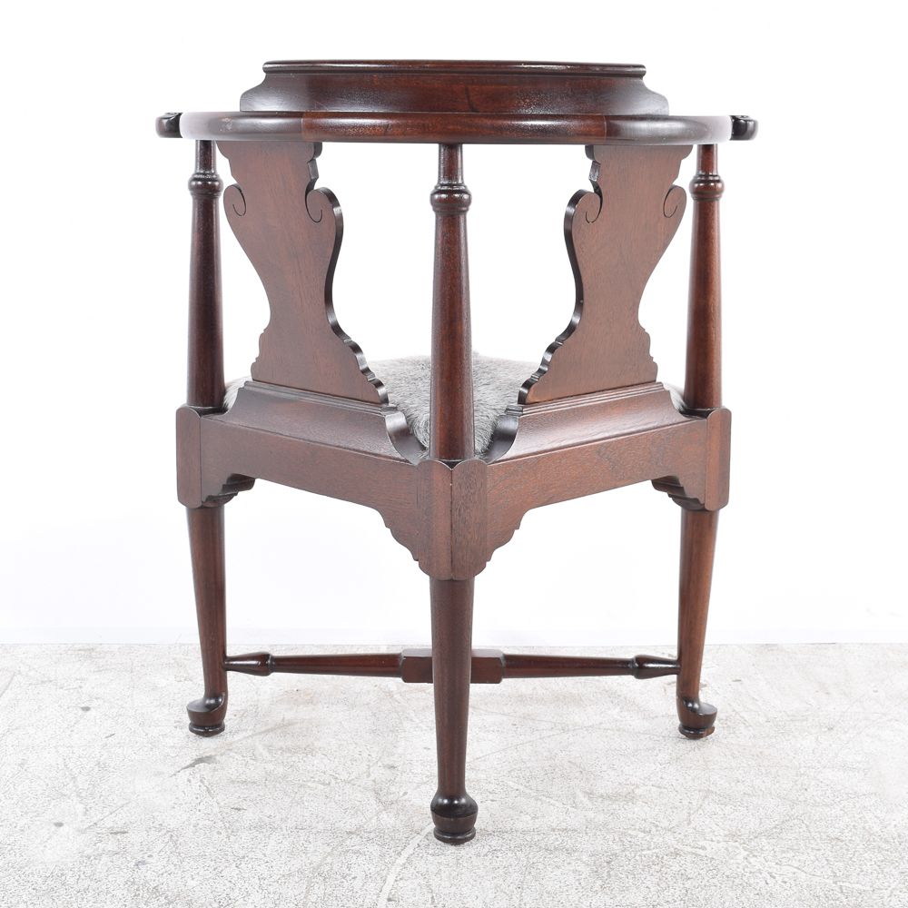 Vintage Chippendale Style Mahogany Corner Chair by Drexel