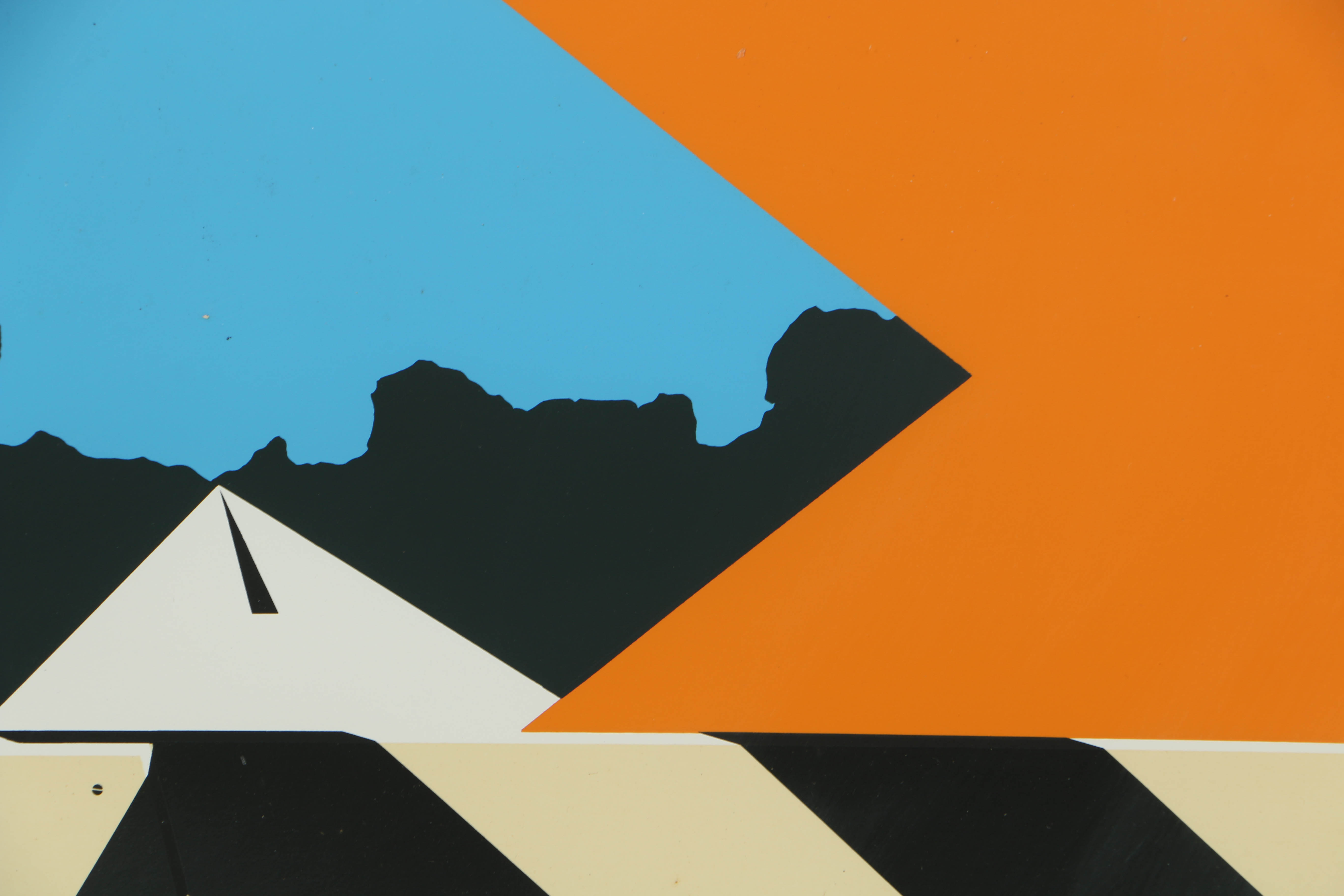 Allan D'Arcangelo Limited Edition Serigraph on Paper "Bridge Barrier"