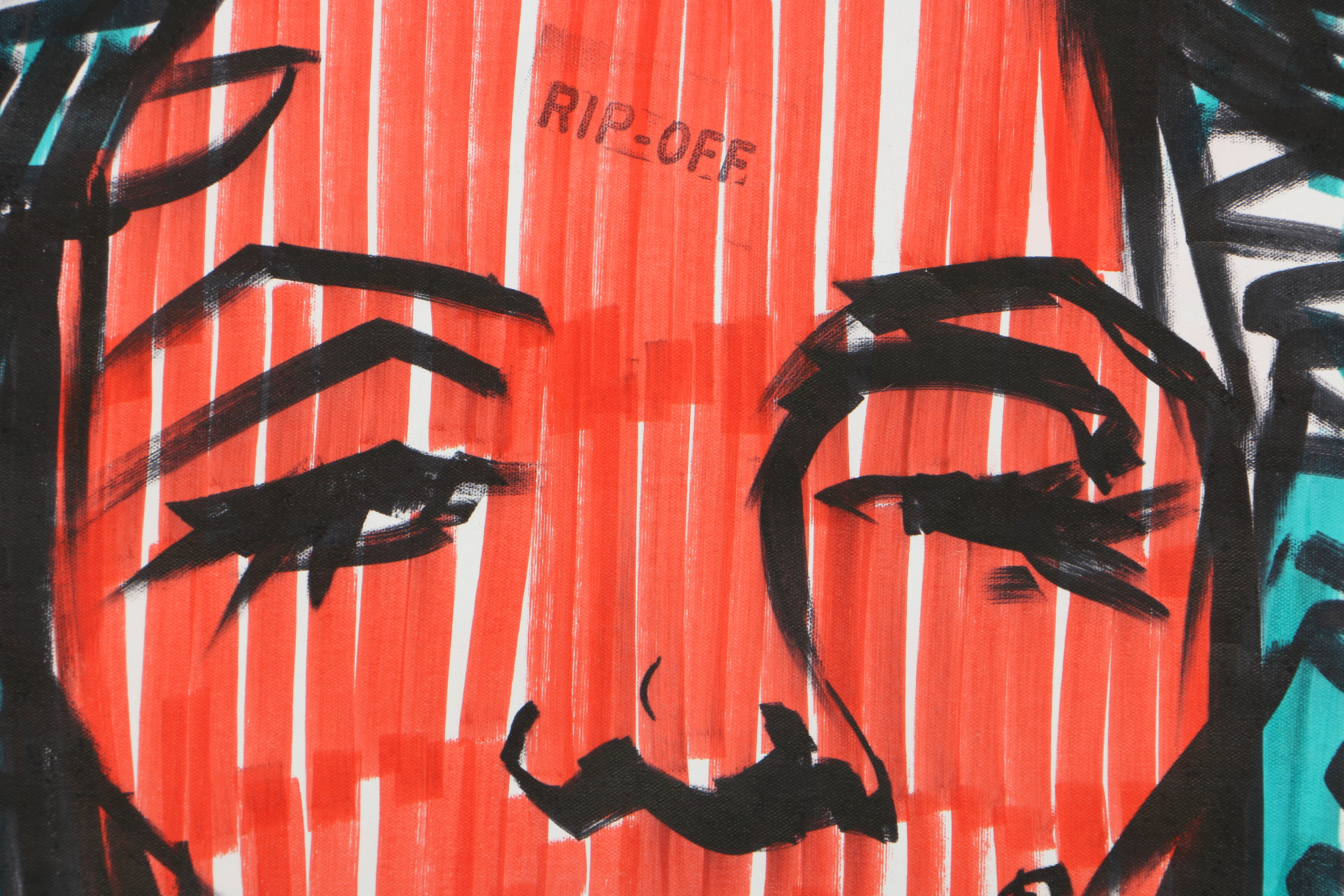 Nick Vukmanovich Permanent Marker on Canvas "Marilyn Photo"