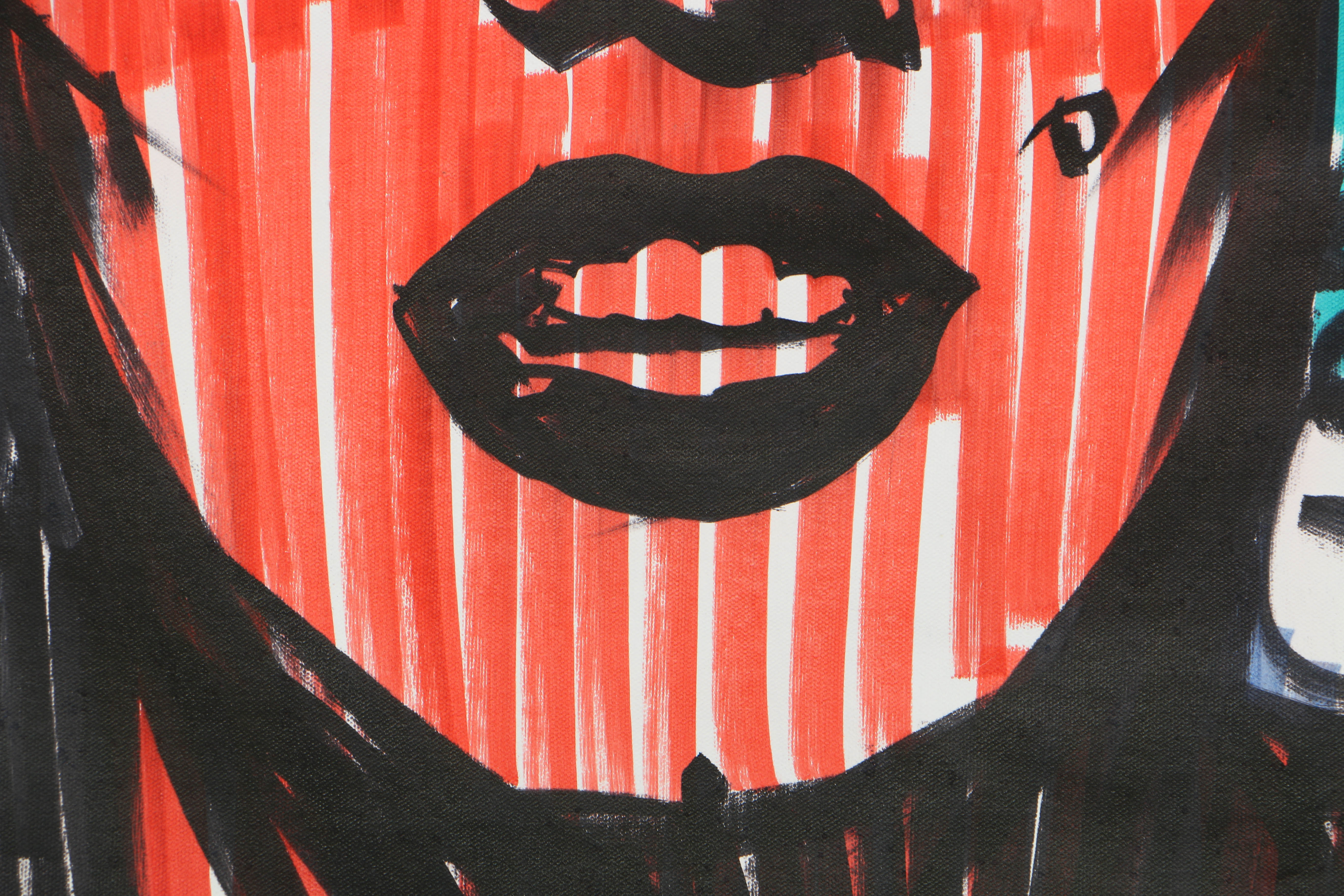 Nick Vukmanovich Permanent Marker on Canvas "Marilyn Photo"