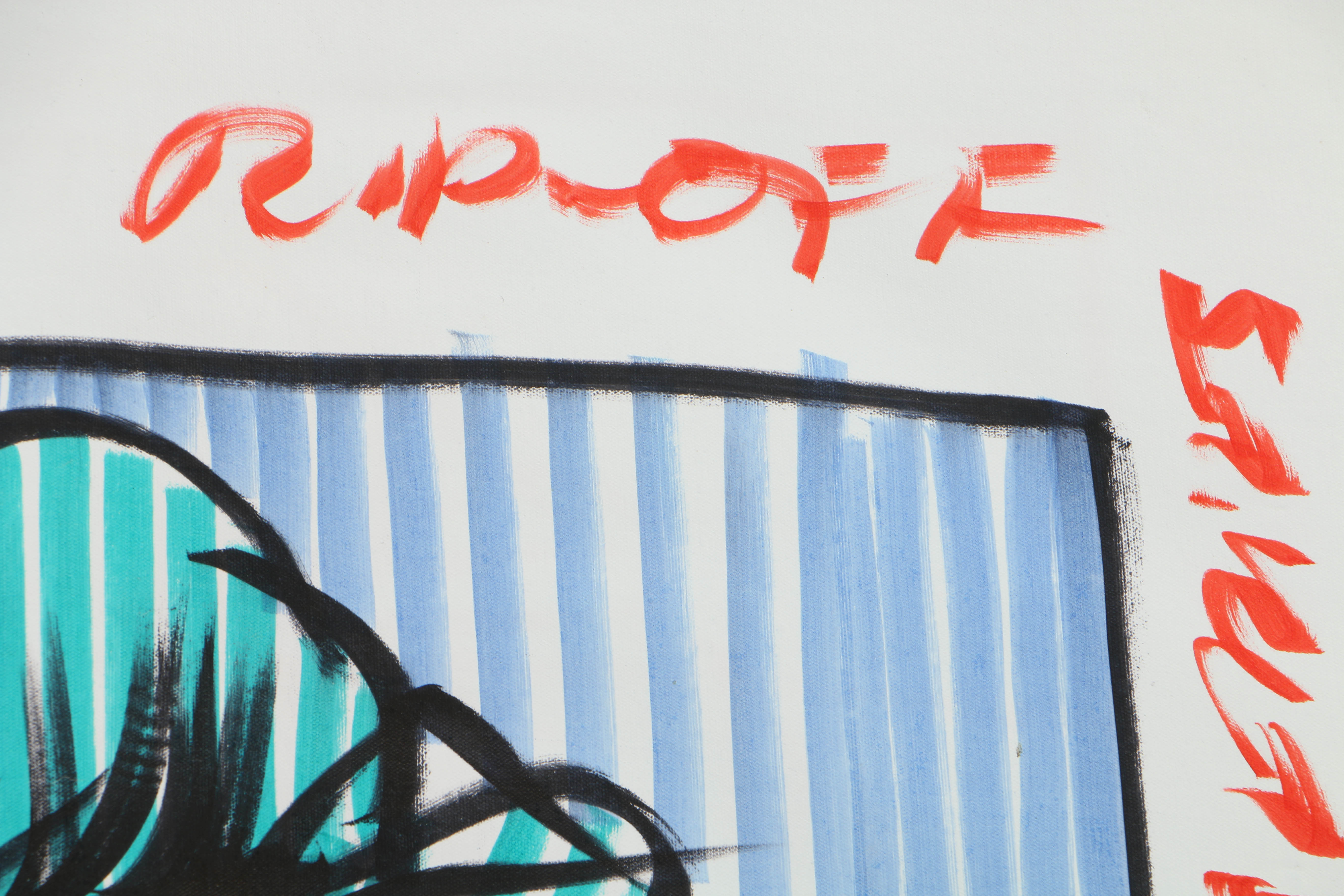 Nick Vukmanovich Permanent Marker on Canvas "Marilyn Photo"