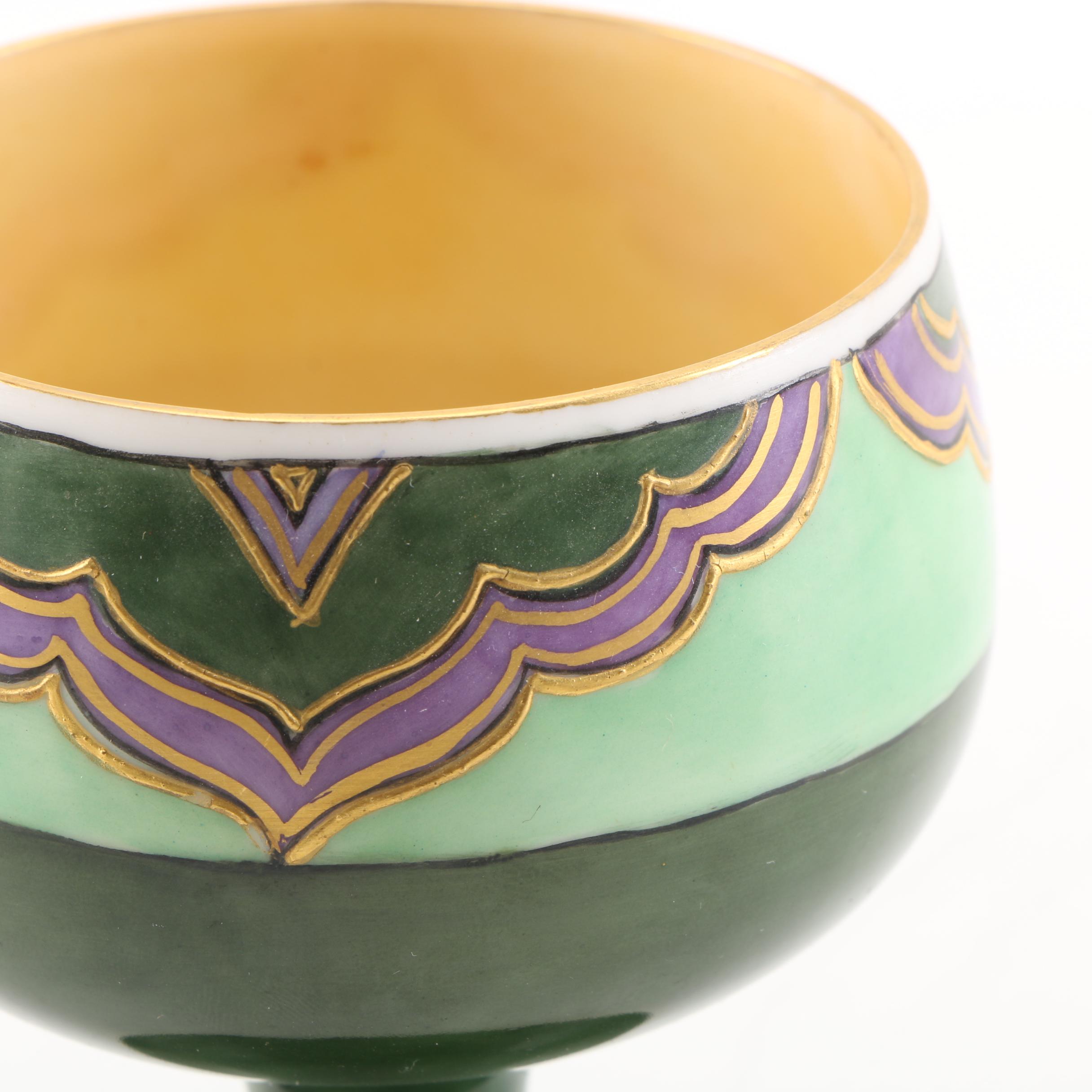 RC Royal Bavaria Hand-Painted Porcelain Punch Goblets