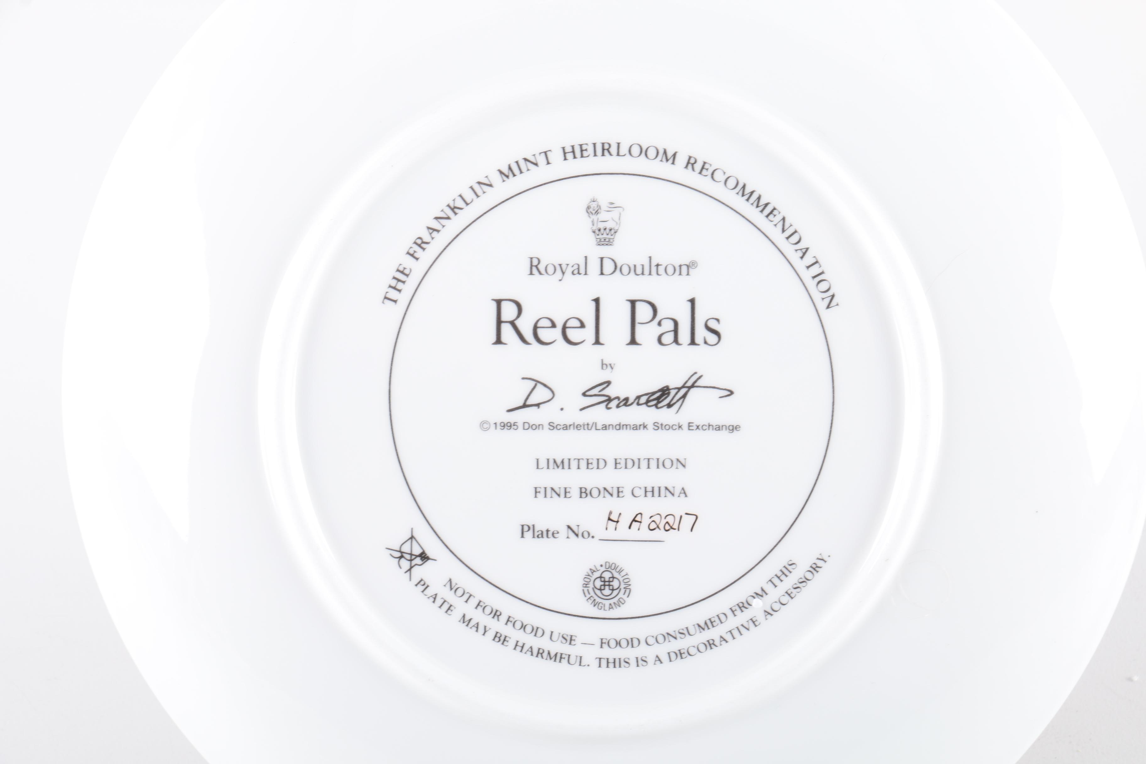 Robert Christie for Franklin Mint Collectible Porcelain Plates Featuring Puppies