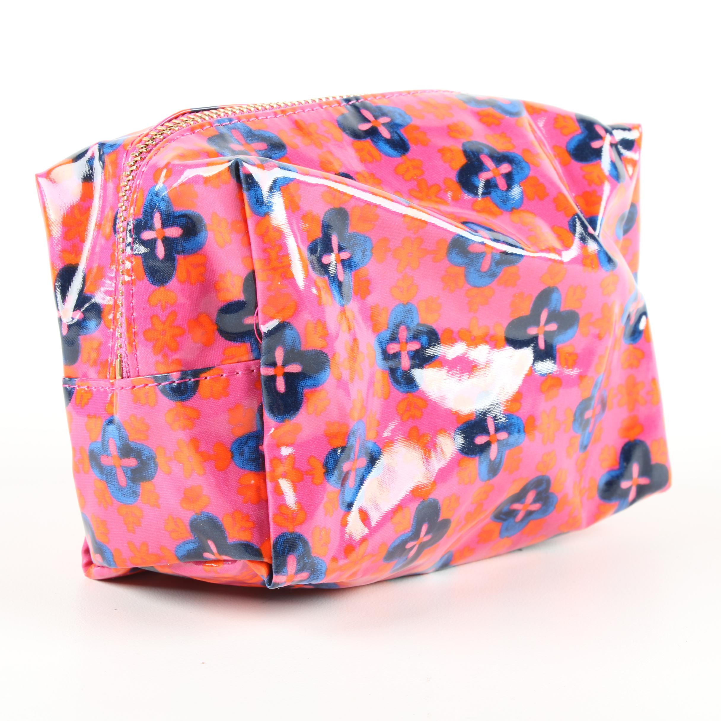 MICHAEL Michael Kors Leather Wristlet and Tory Burch Cosmetics Bag