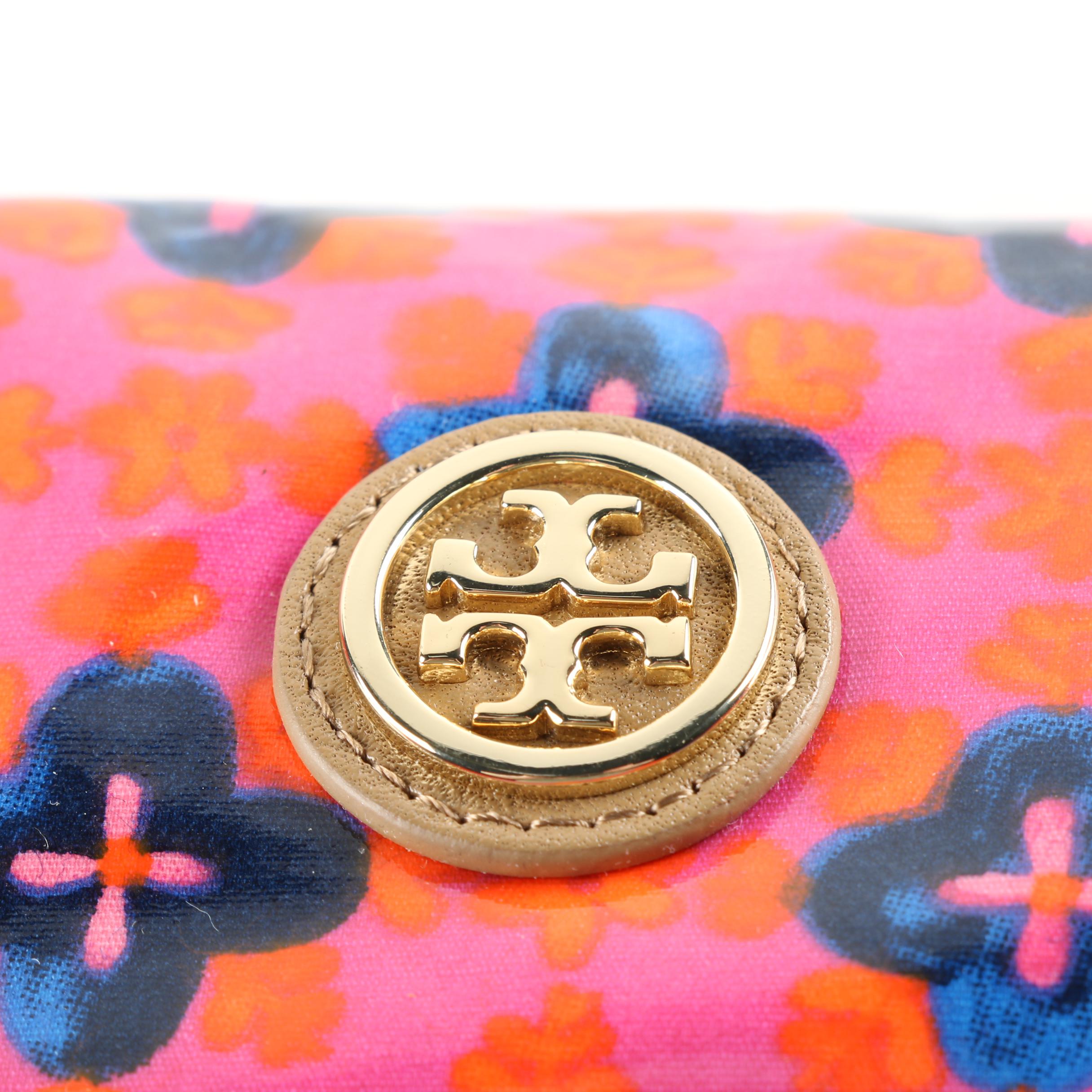 MICHAEL Michael Kors Leather Wristlet and Tory Burch Cosmetics Bag