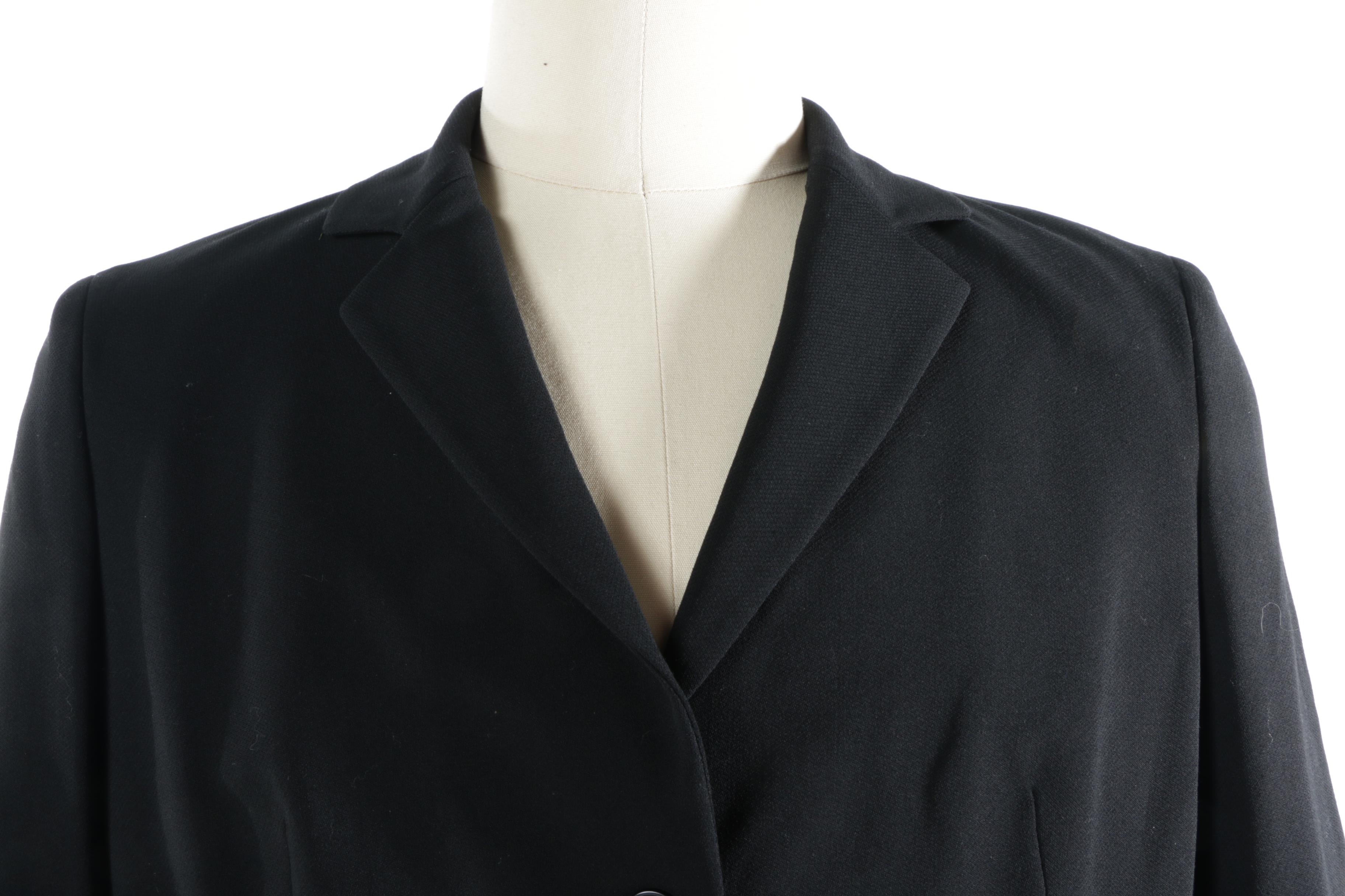 Calvin Klein Collection for Bergdorf Goodman Black Virgin Wool Blazer