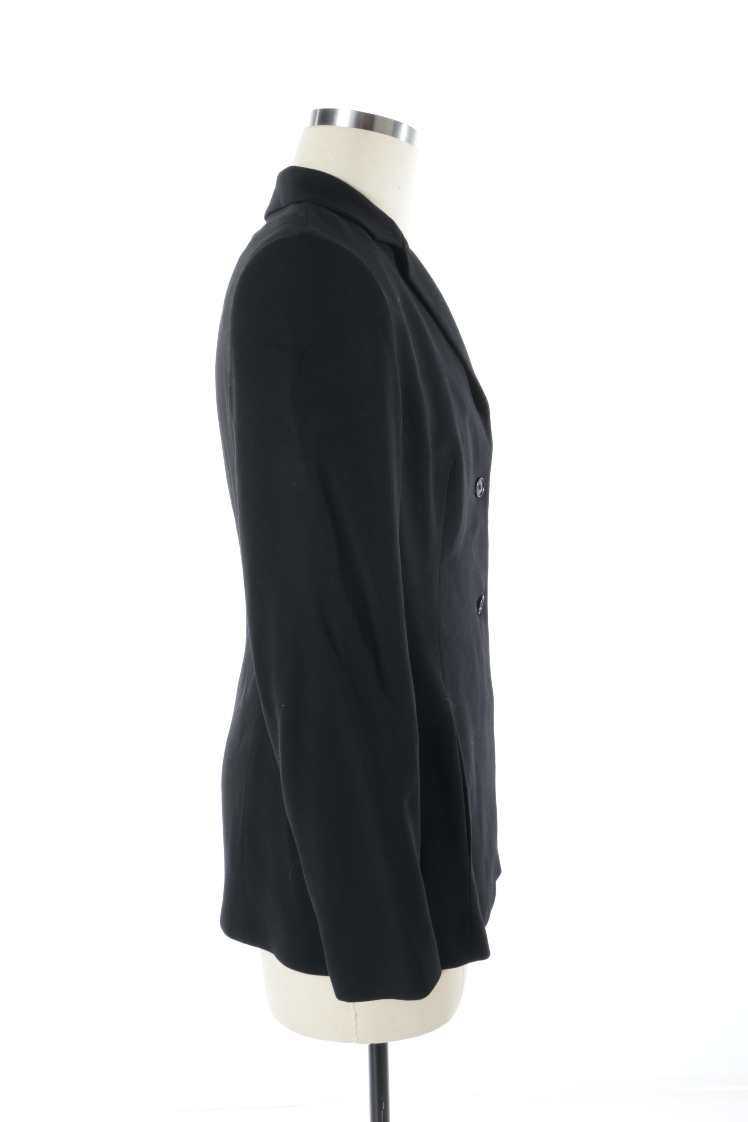 Calvin Klein Collection for Bergdorf Goodman Black Virgin Wool Blazer
