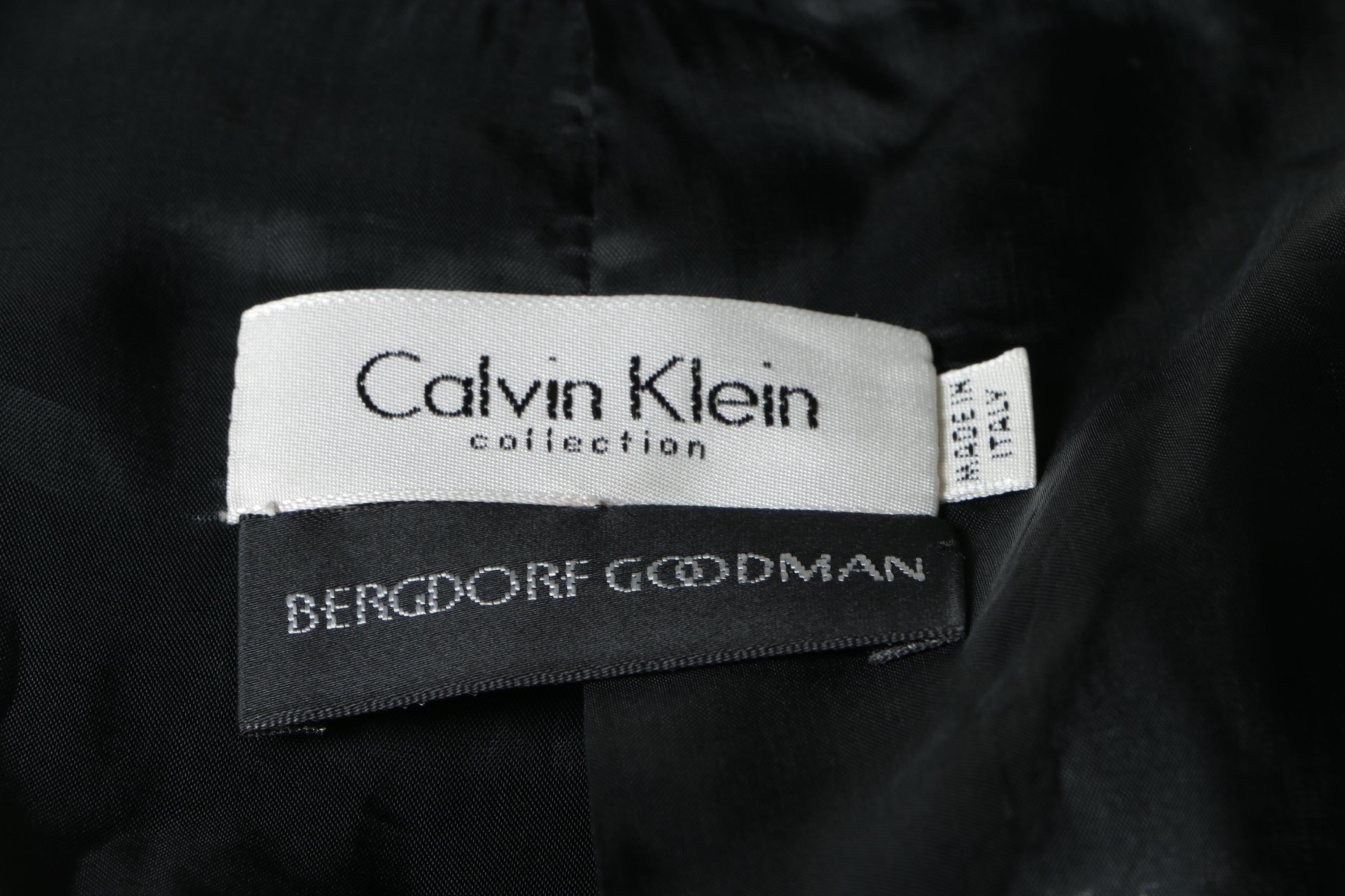 Calvin Klein Collection for Bergdorf Goodman Black Virgin Wool Blazer