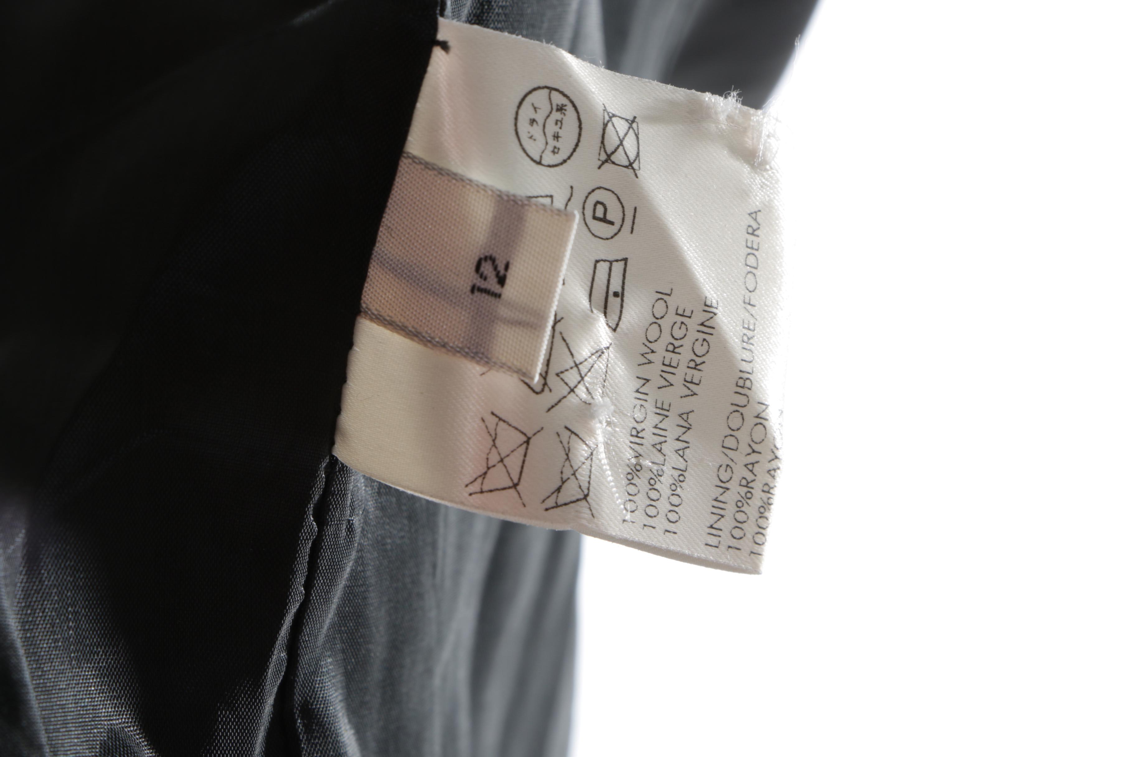 Calvin Klein Collection for Bergdorf Goodman Black Virgin Wool Blazer