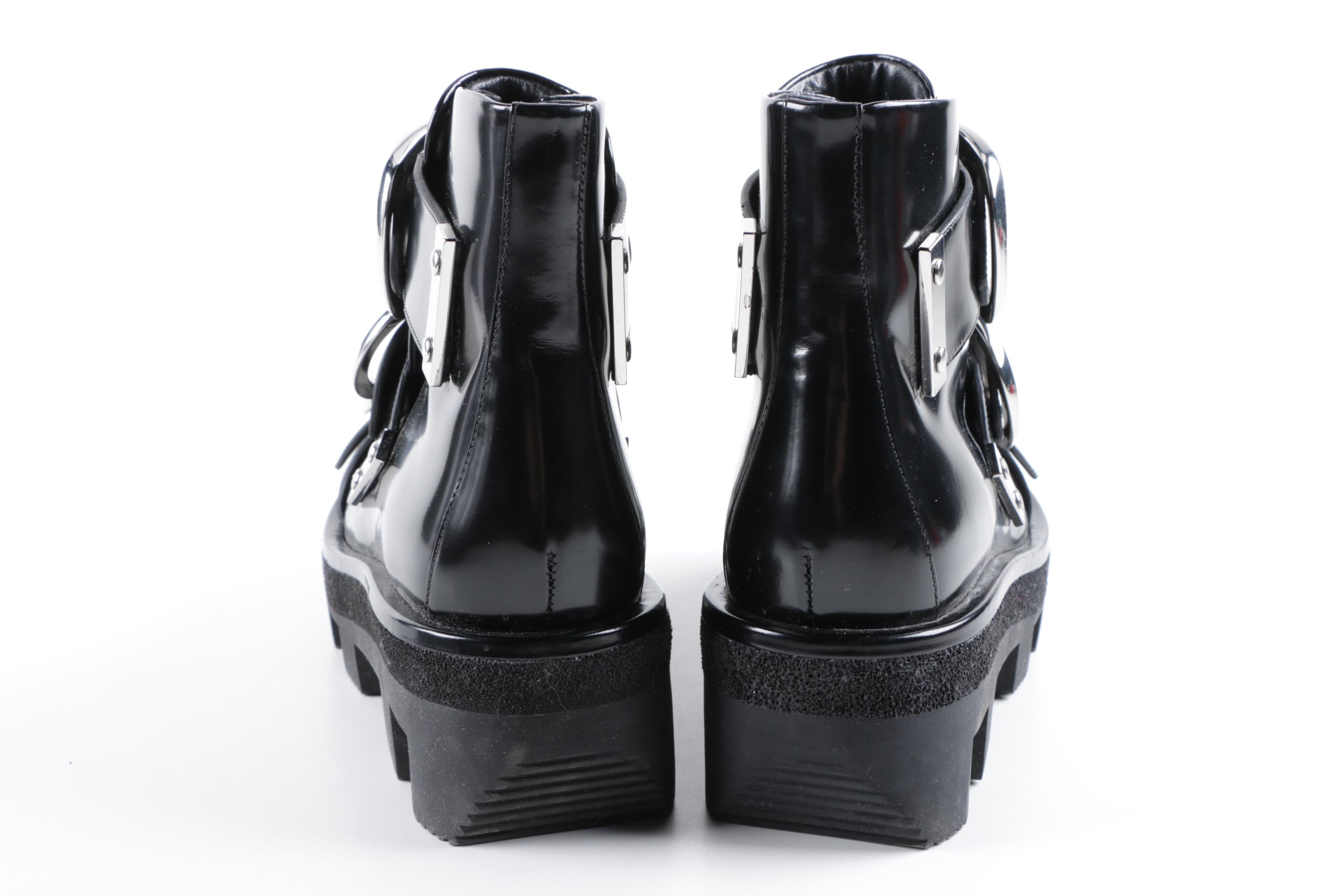 Alexander Wang Sloane Runway Black Buckle Boots