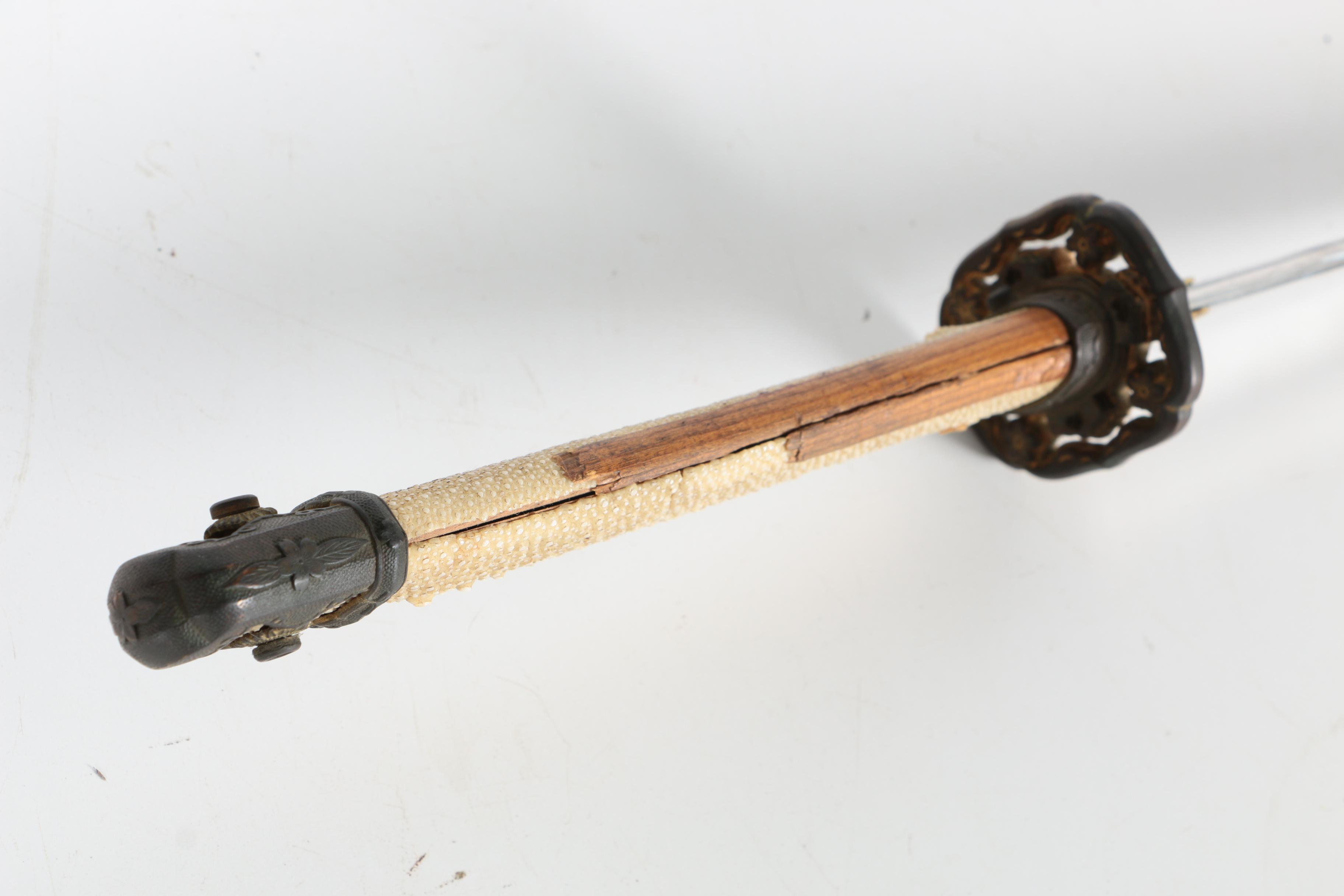 World War II Era Shin Guntō Japanese Sword with Metal Scabbard