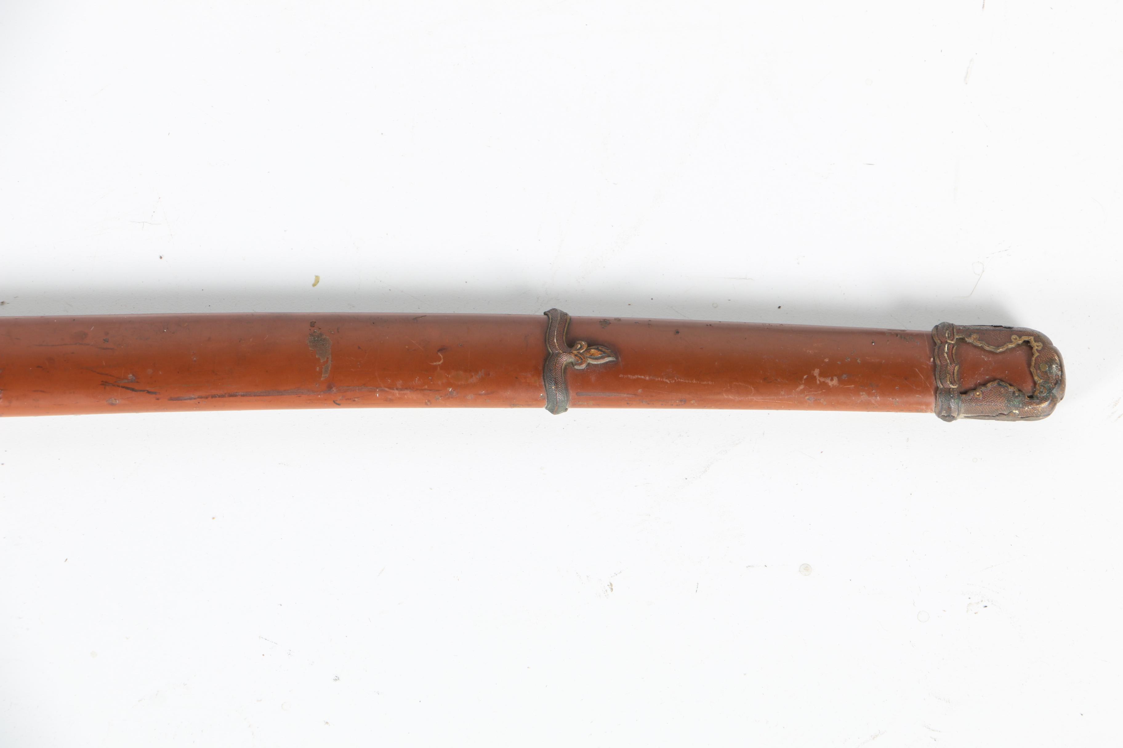 World War II Era Shin Guntō Japanese Sword with Metal Scabbard