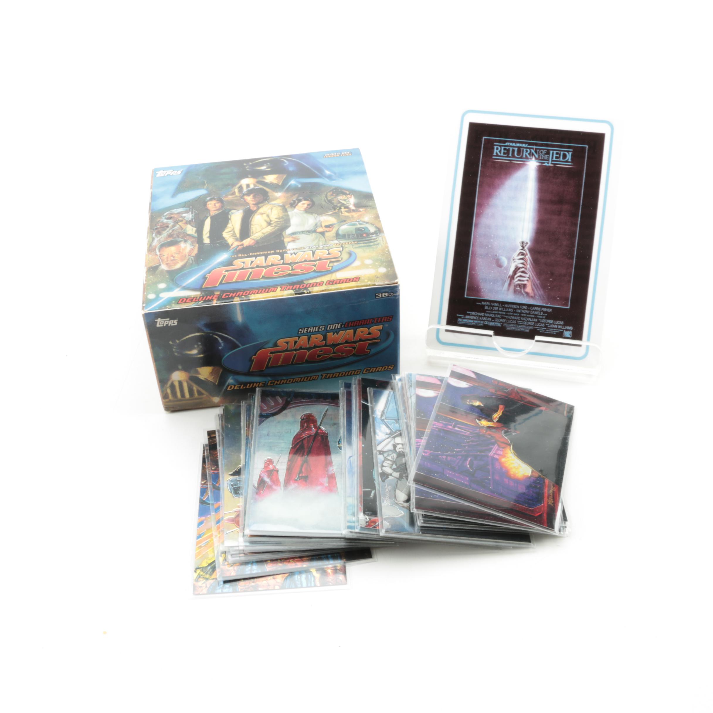 "Star Wars" Trading Cards  Including Sealed Topps Series One Star Wars Finest