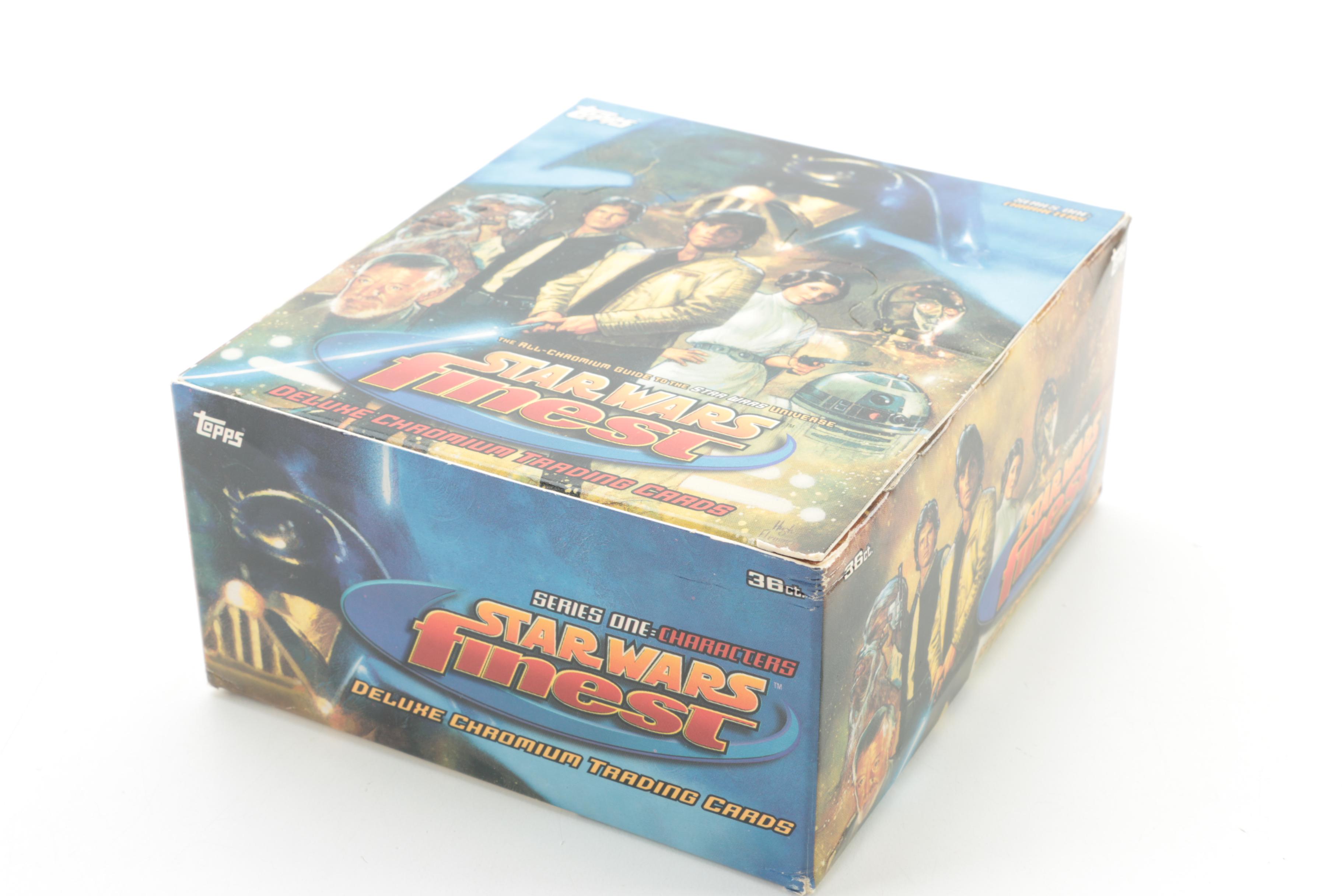 "Star Wars" Trading Cards  Including Sealed Topps Series One Star Wars Finest