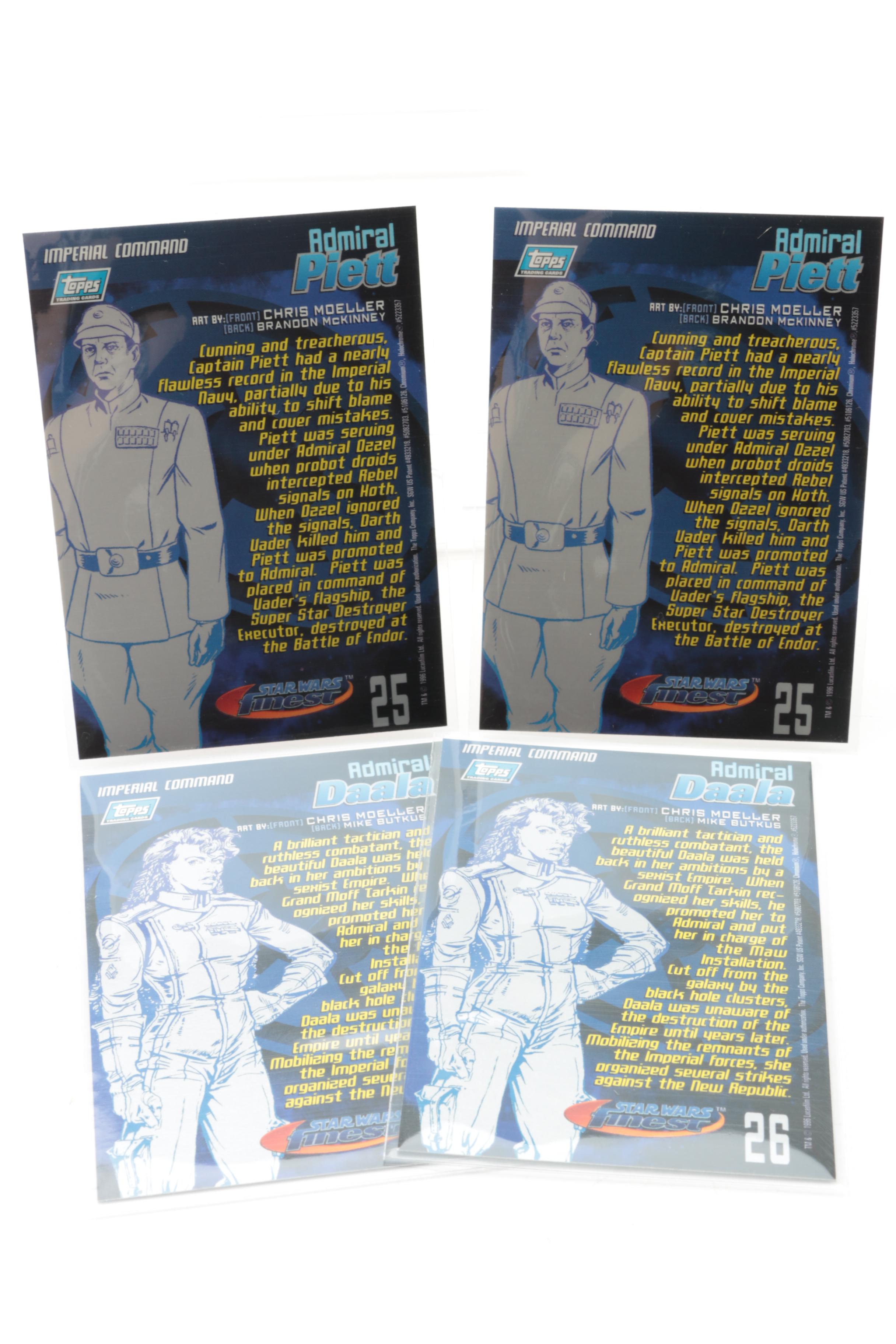 "Star Wars" Trading Cards  Including Sealed Topps Series One Star Wars Finest