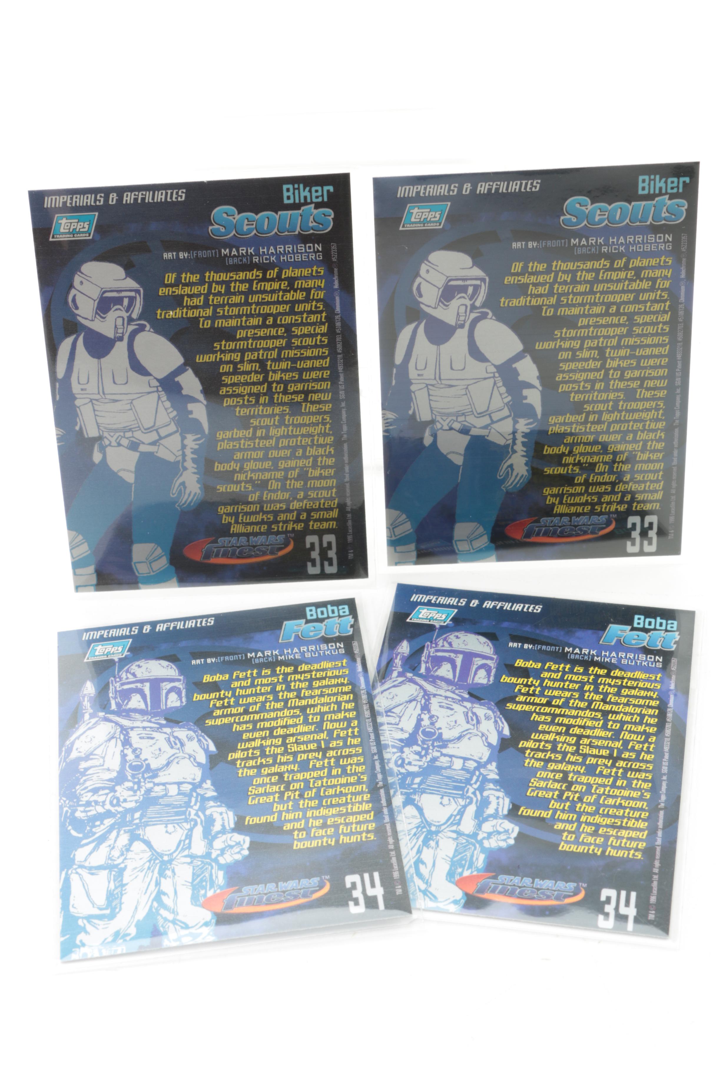 "Star Wars" Trading Cards  Including Sealed Topps Series One Star Wars Finest