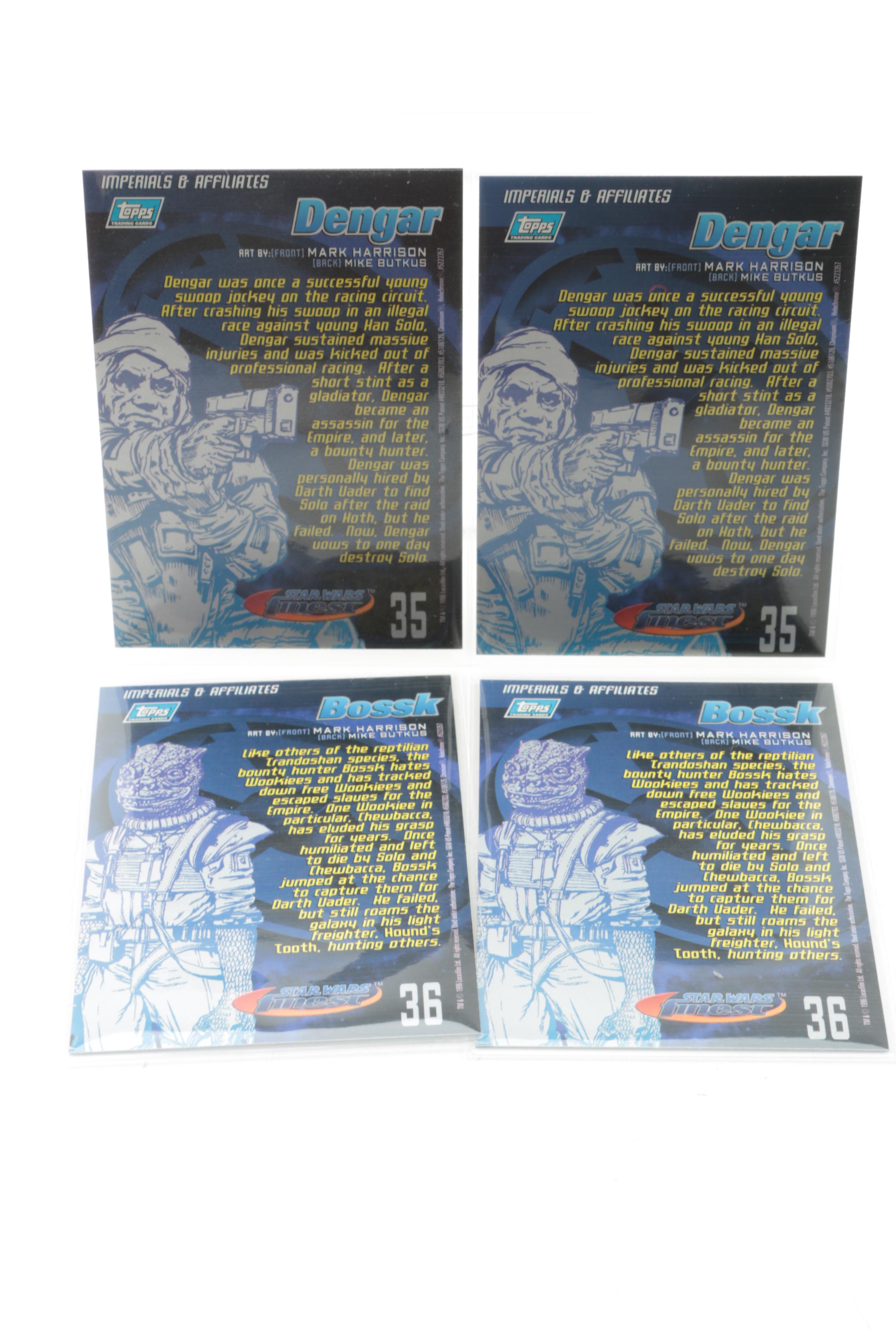 "Star Wars" Trading Cards  Including Sealed Topps Series One Star Wars Finest