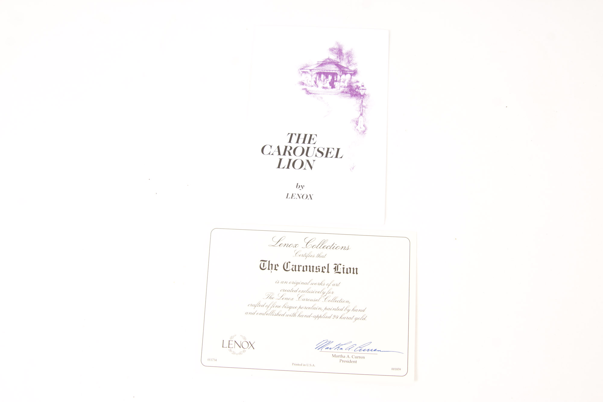 Lenox Carousel Lion Figurine