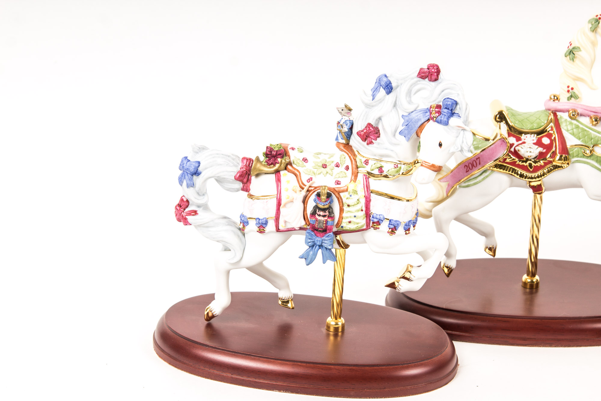 2000s Lenox Christmas Carousel Horses