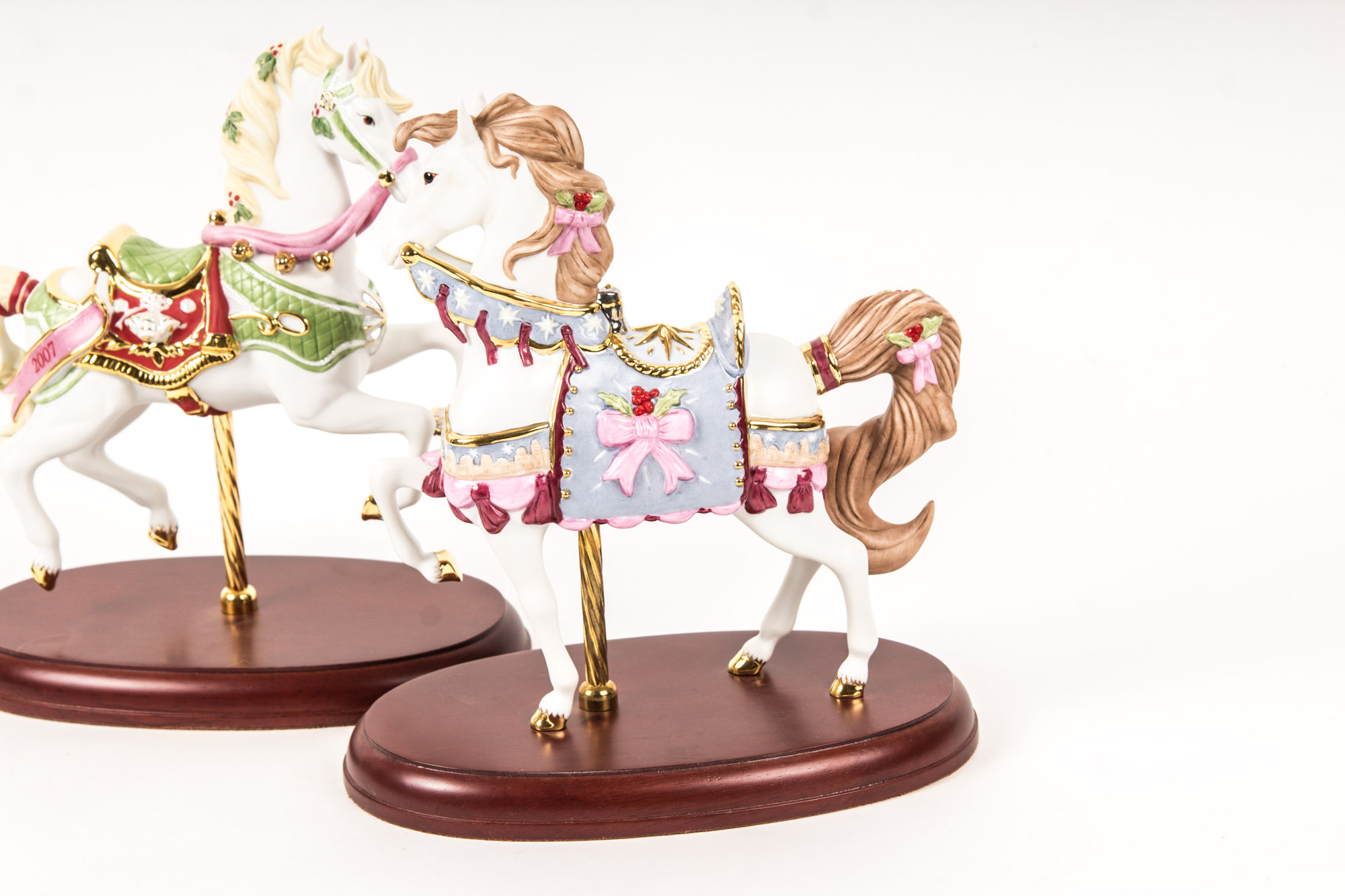 2000s Lenox Christmas Carousel Horses