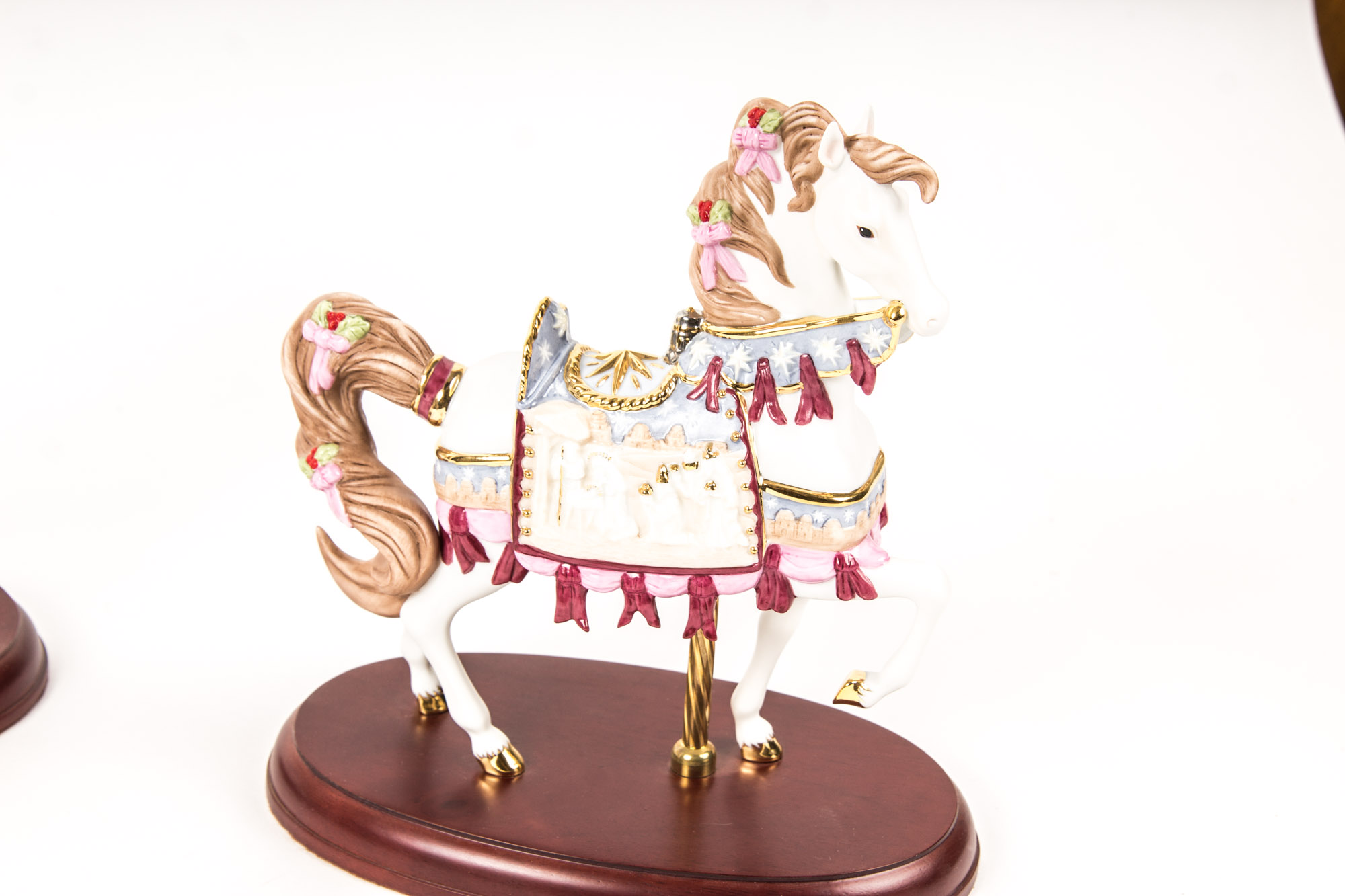 2000s Lenox Christmas Carousel Horses