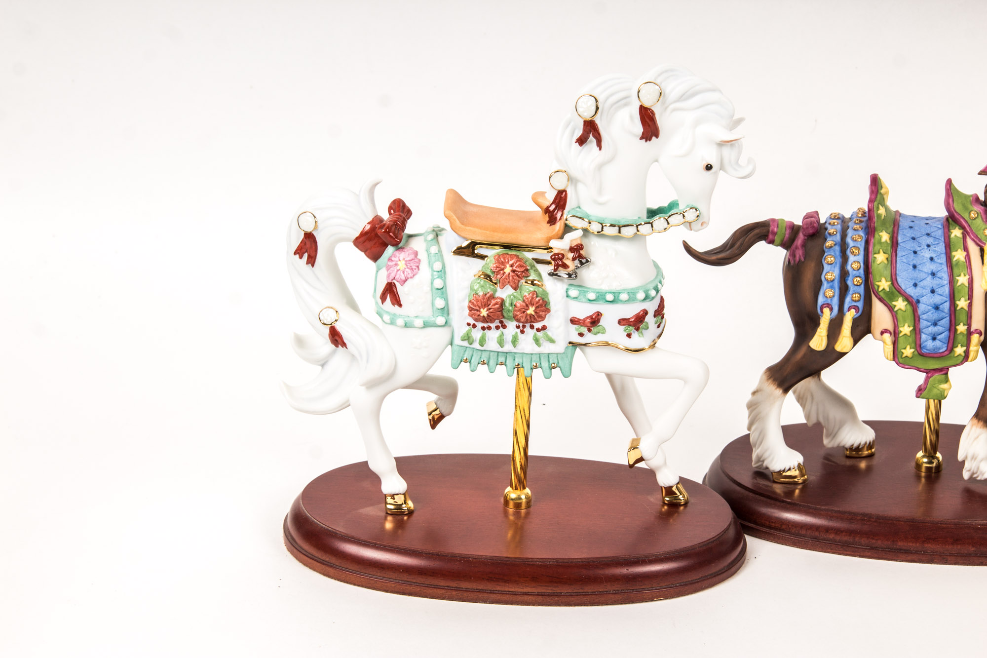 2000s Lenox Christmas Carousel Horses
