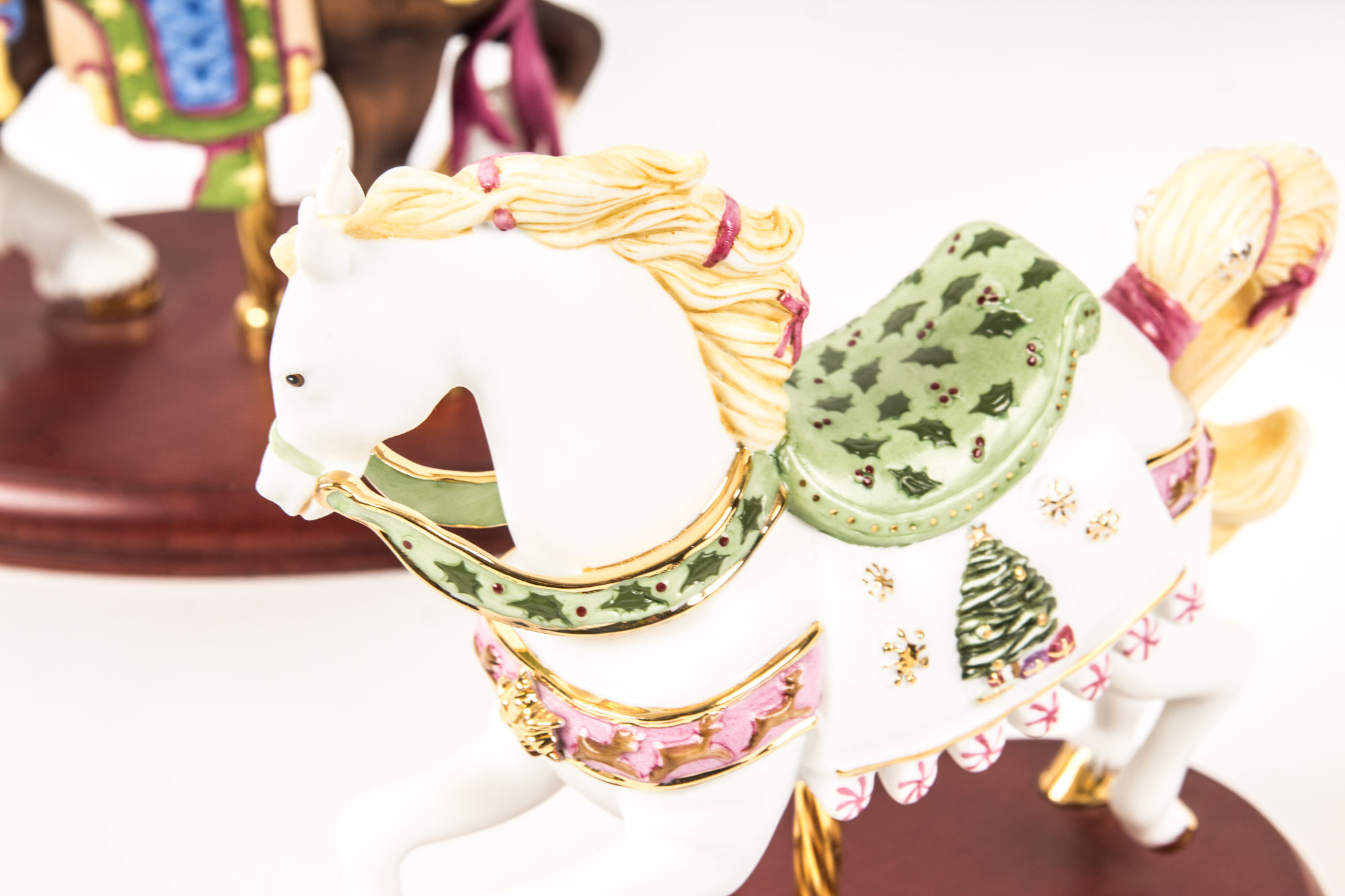 2000s Lenox Christmas Carousel Horses
