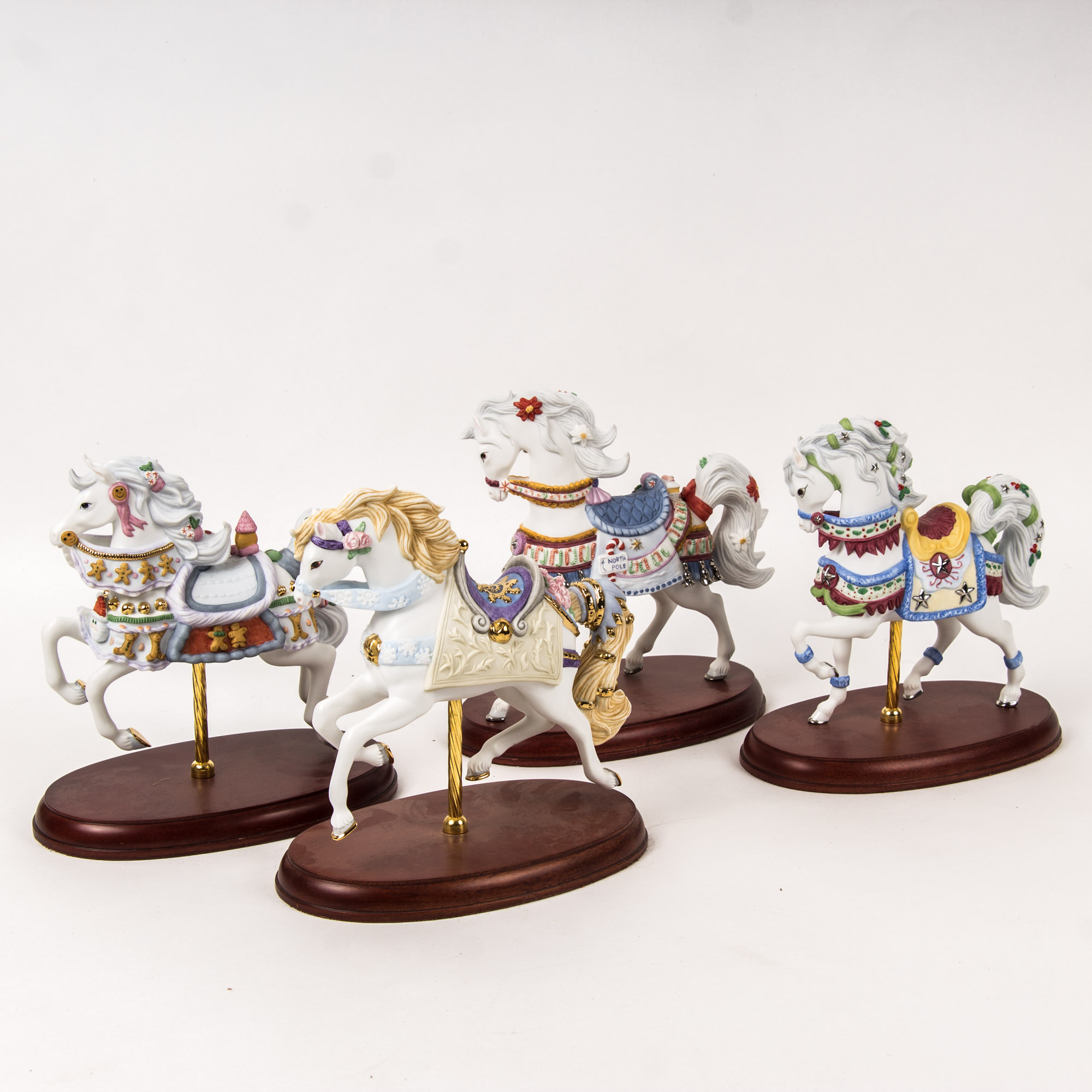 2000s Lenox Christmas Carousel Horses