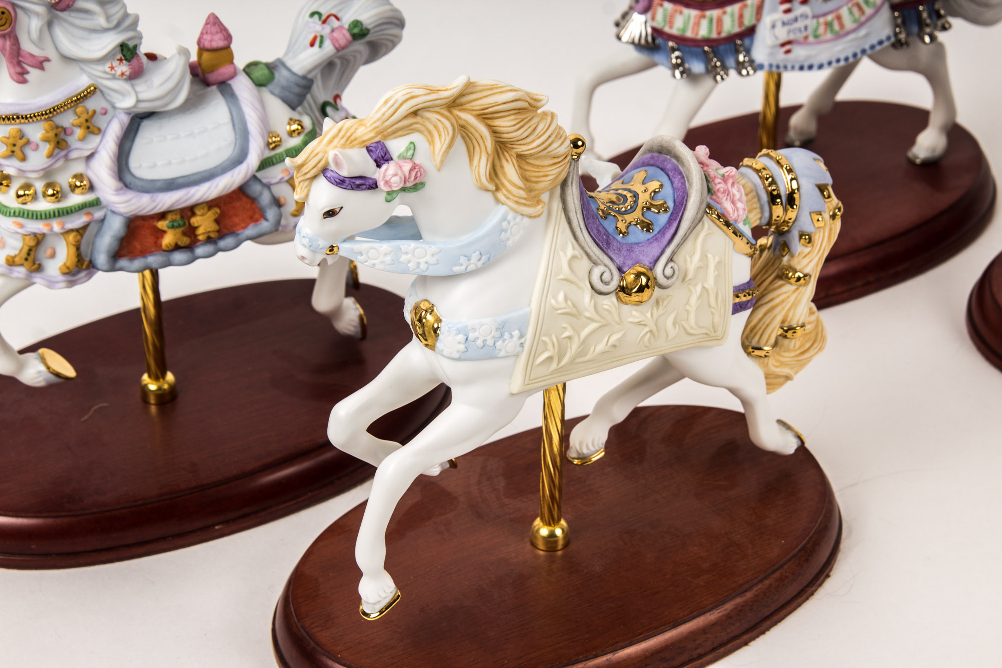 2000s Lenox Christmas Carousel Horses