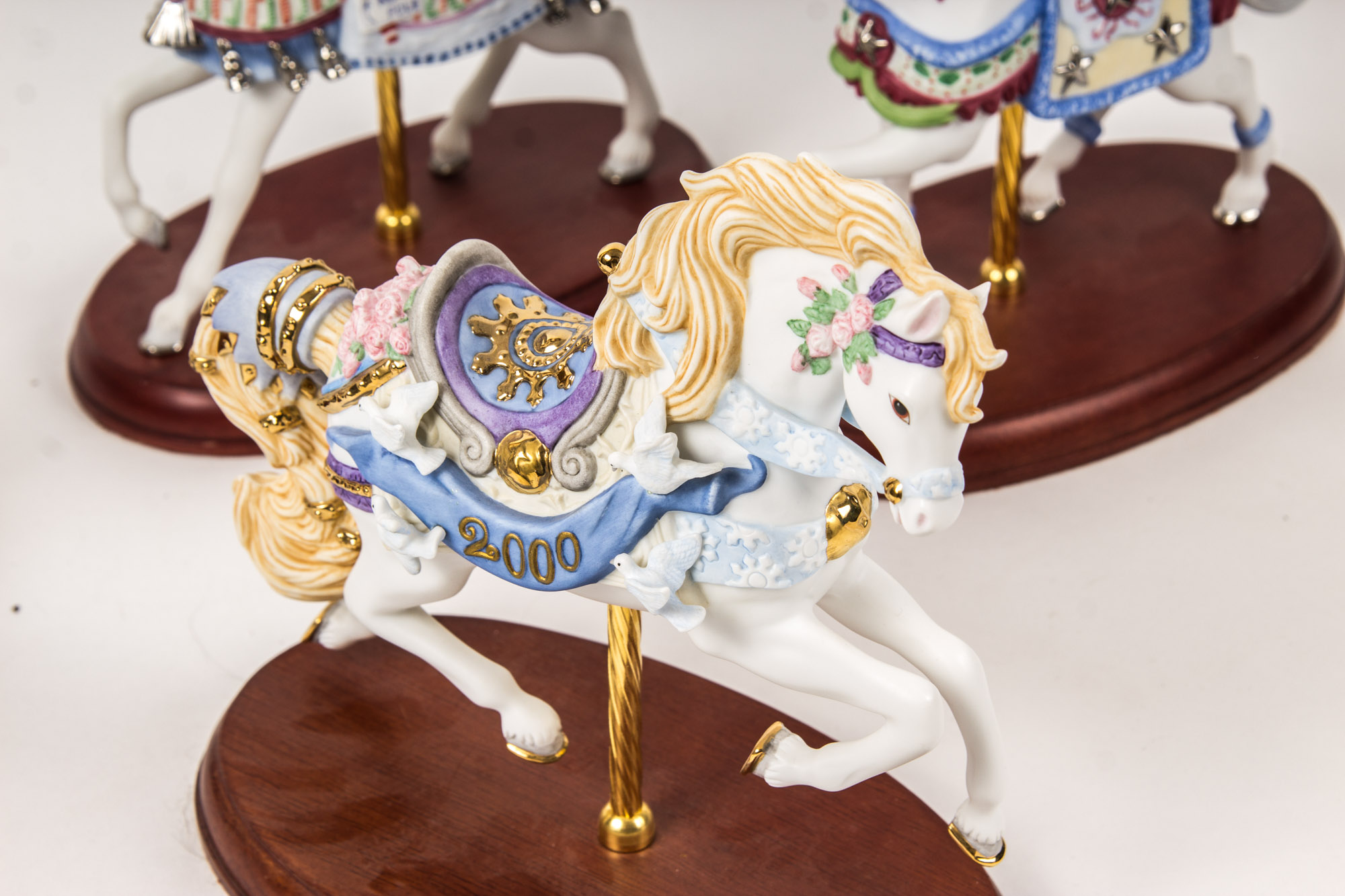 2000s Lenox Christmas Carousel Horses