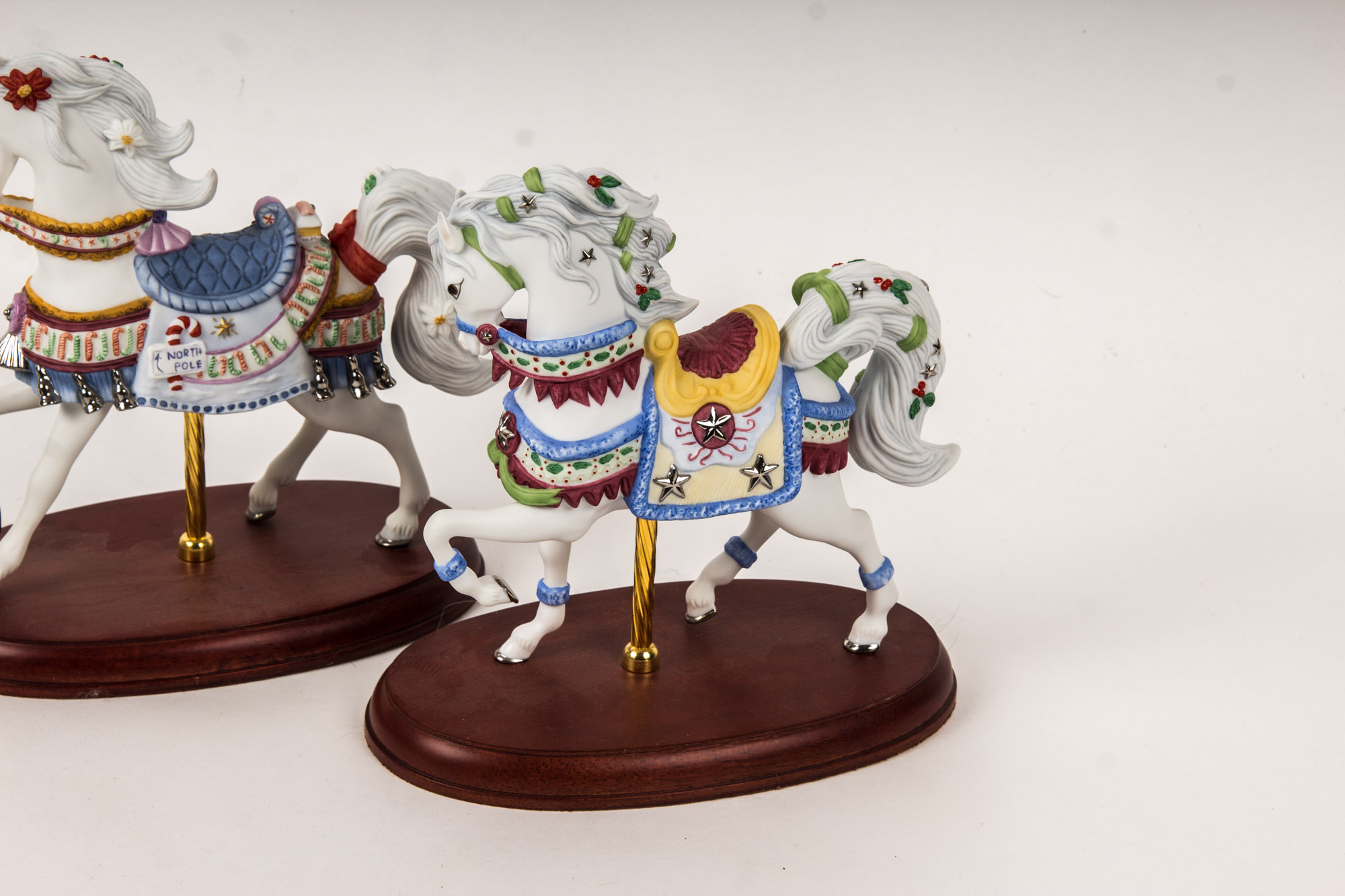 2000s Lenox Christmas Carousel Horses