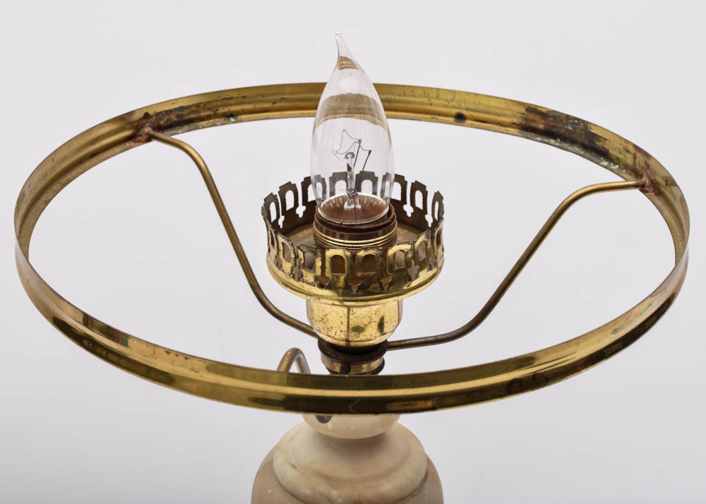 Vintage Alabaster Parlor Lamp
