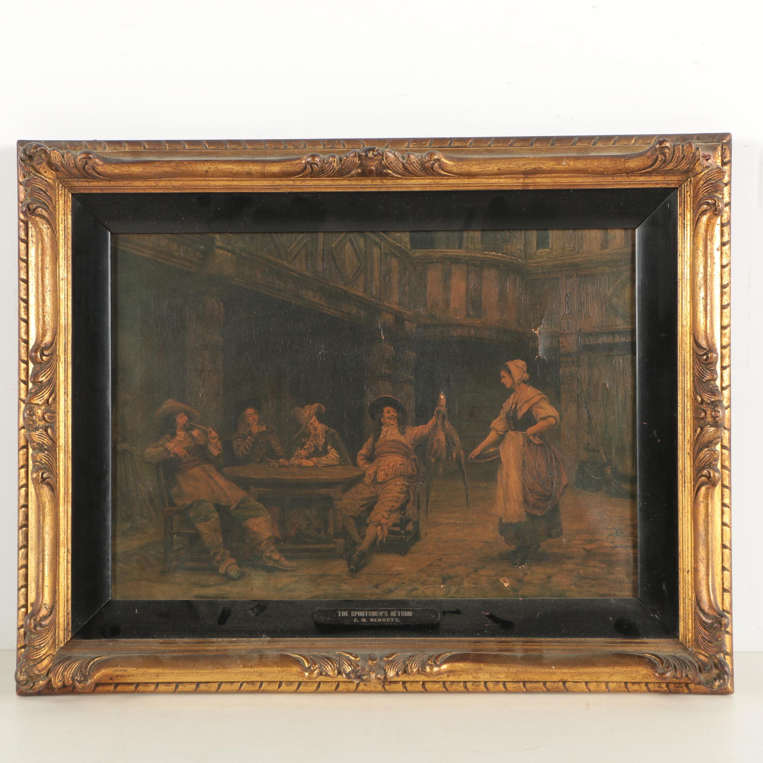 Offset Lithographs After Frank Moss Bennett Featuring "The Sportsmen's Return"