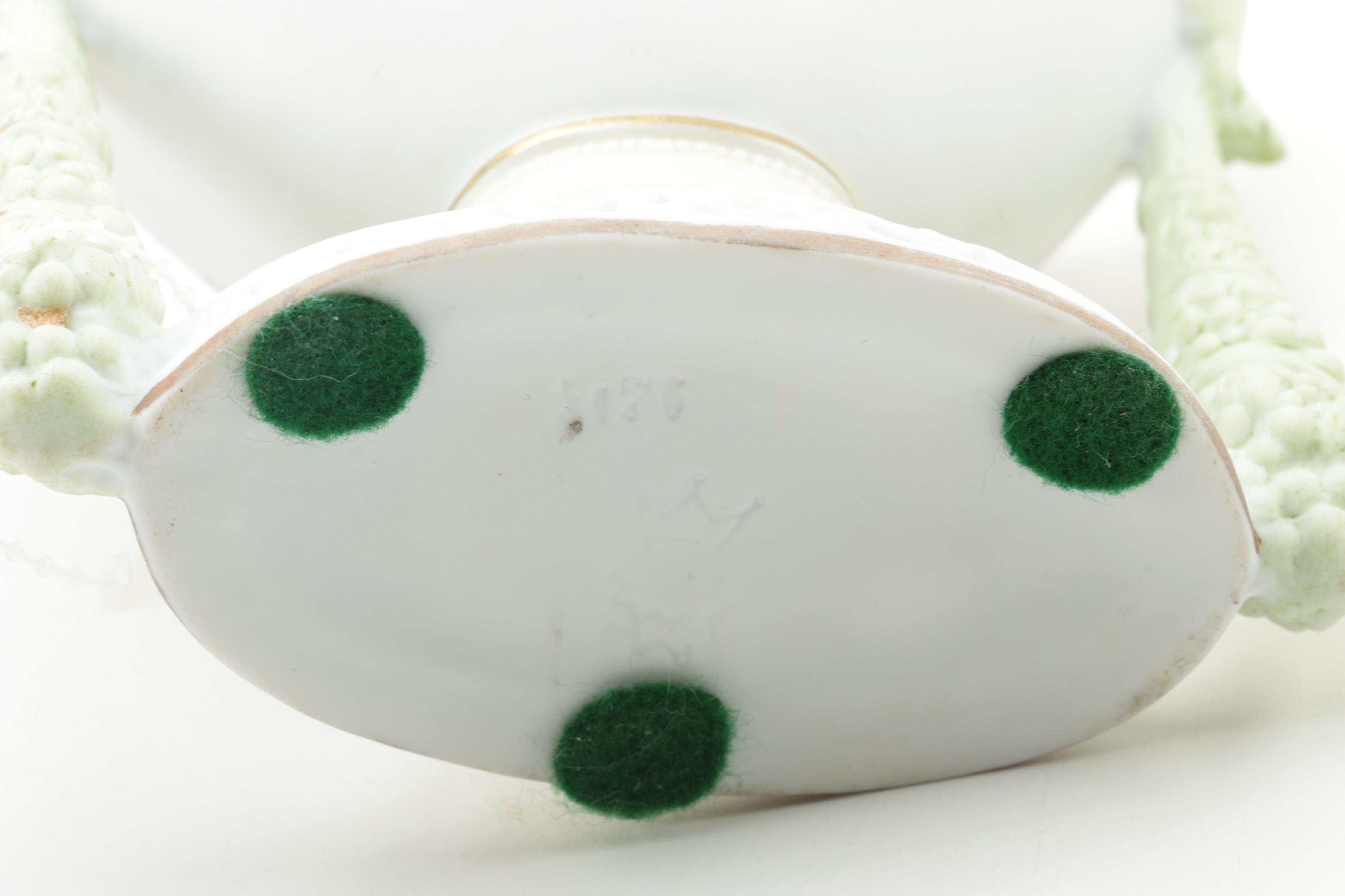 Antique Shafer & Vater Porcelain Shaving Mug and Vintage Vase