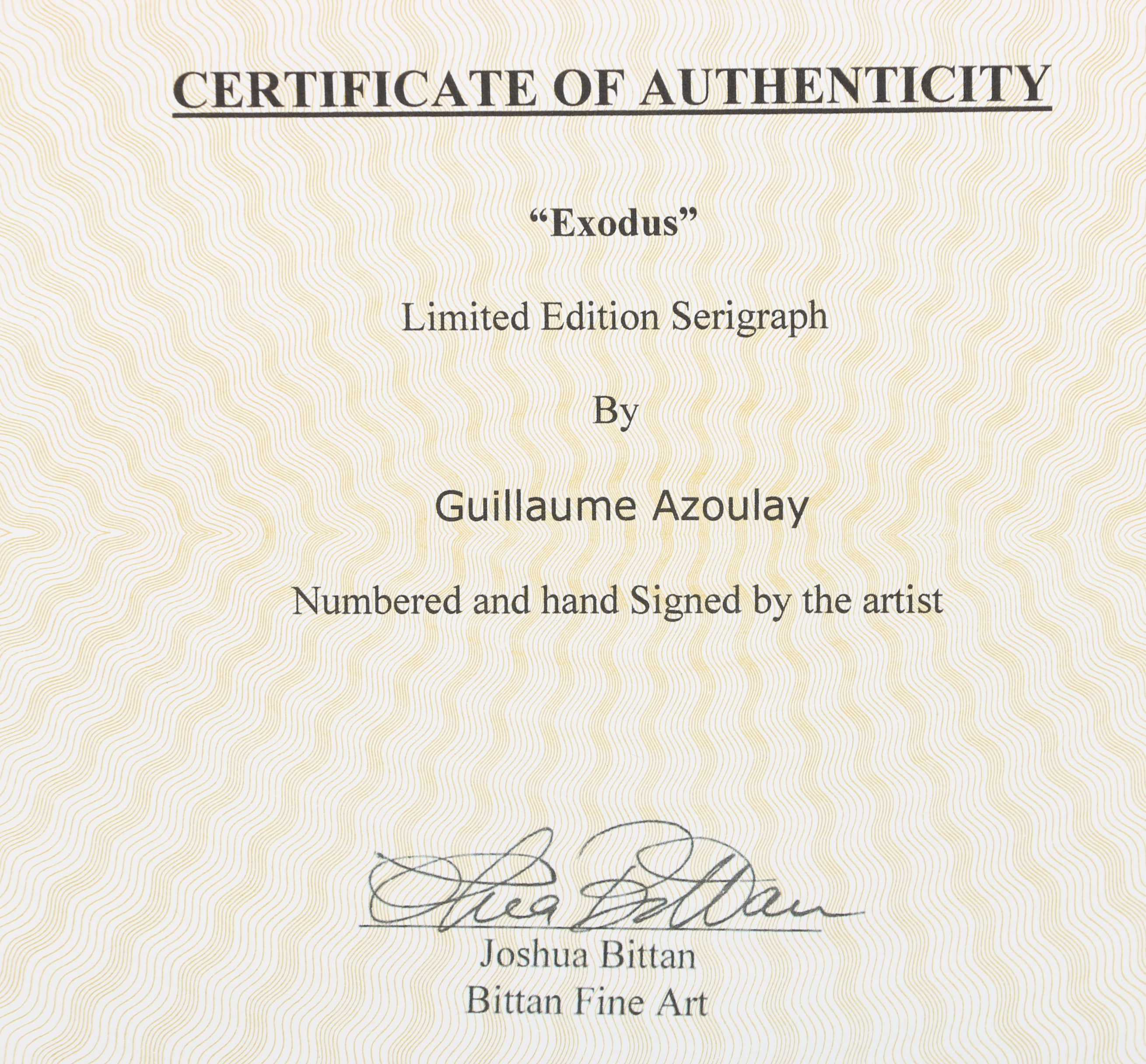 Guillaume Azoulay Serigraph "Exodus"