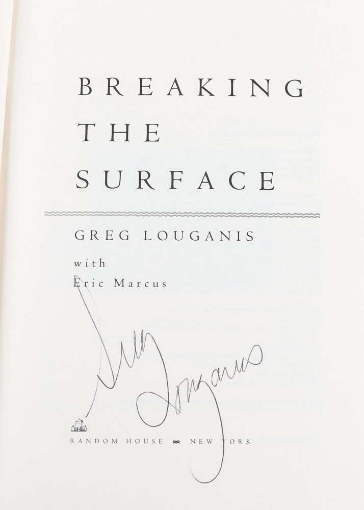 Signed Greg Louganis Autobiography "Breaking the Surface"
